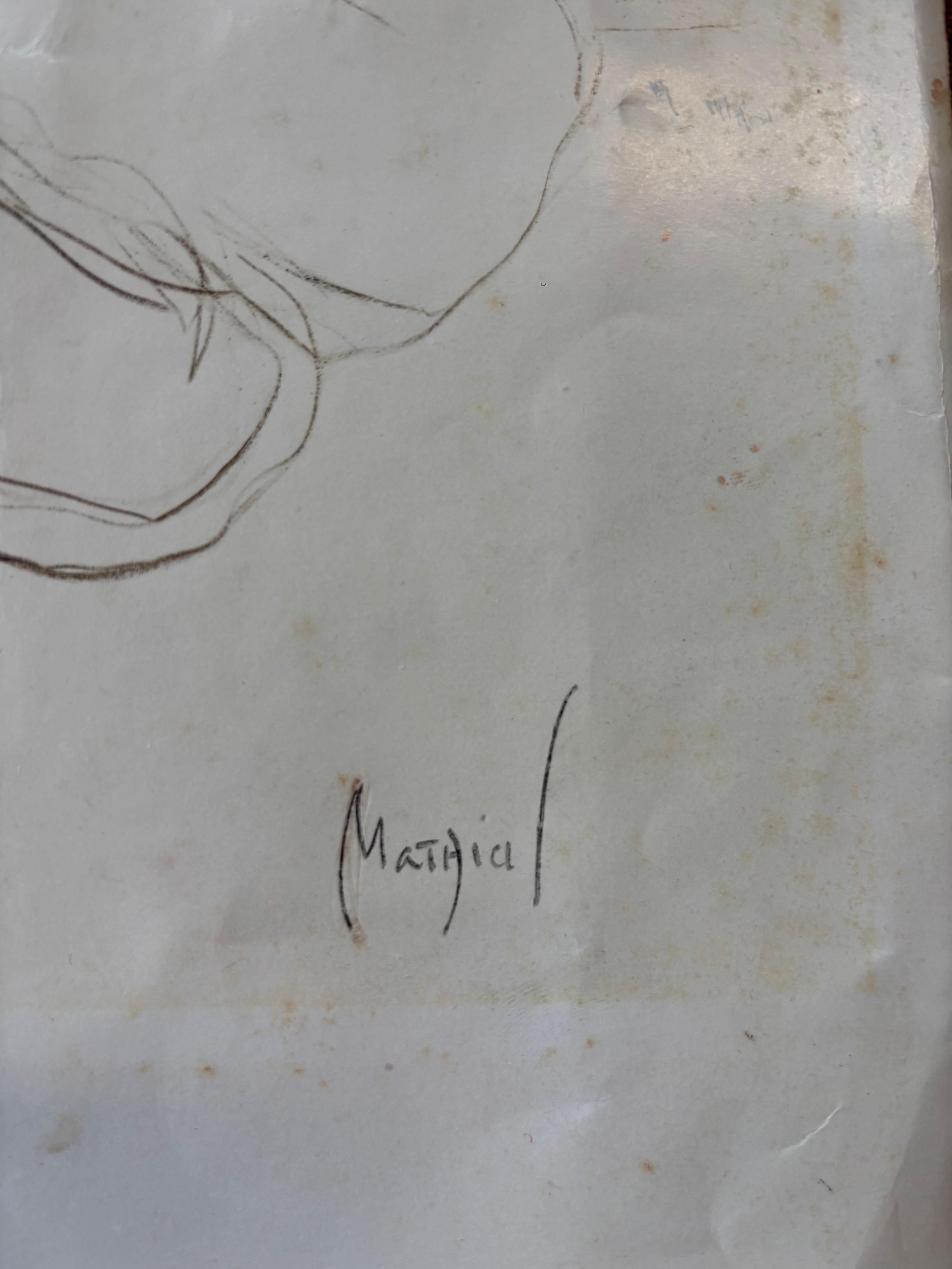 Nu Allongé II de Grégoire Mathias - Estudio de desnudo reclinado en venta 3
