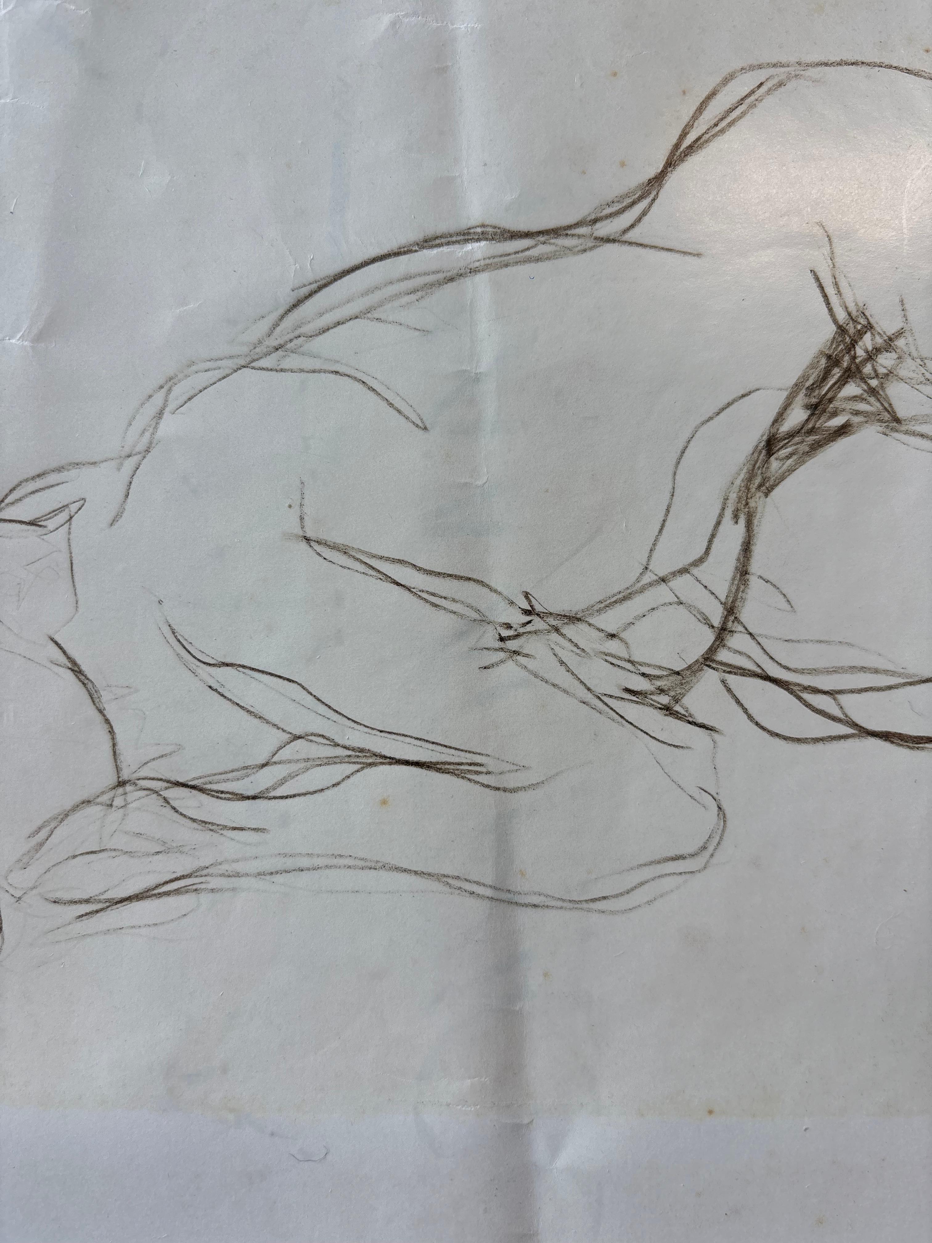 Nu Allongé II de Grégoire Mathias - Estudio de desnudo reclinado en venta 2