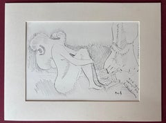 India Ink Nude Drawings and Watercolors