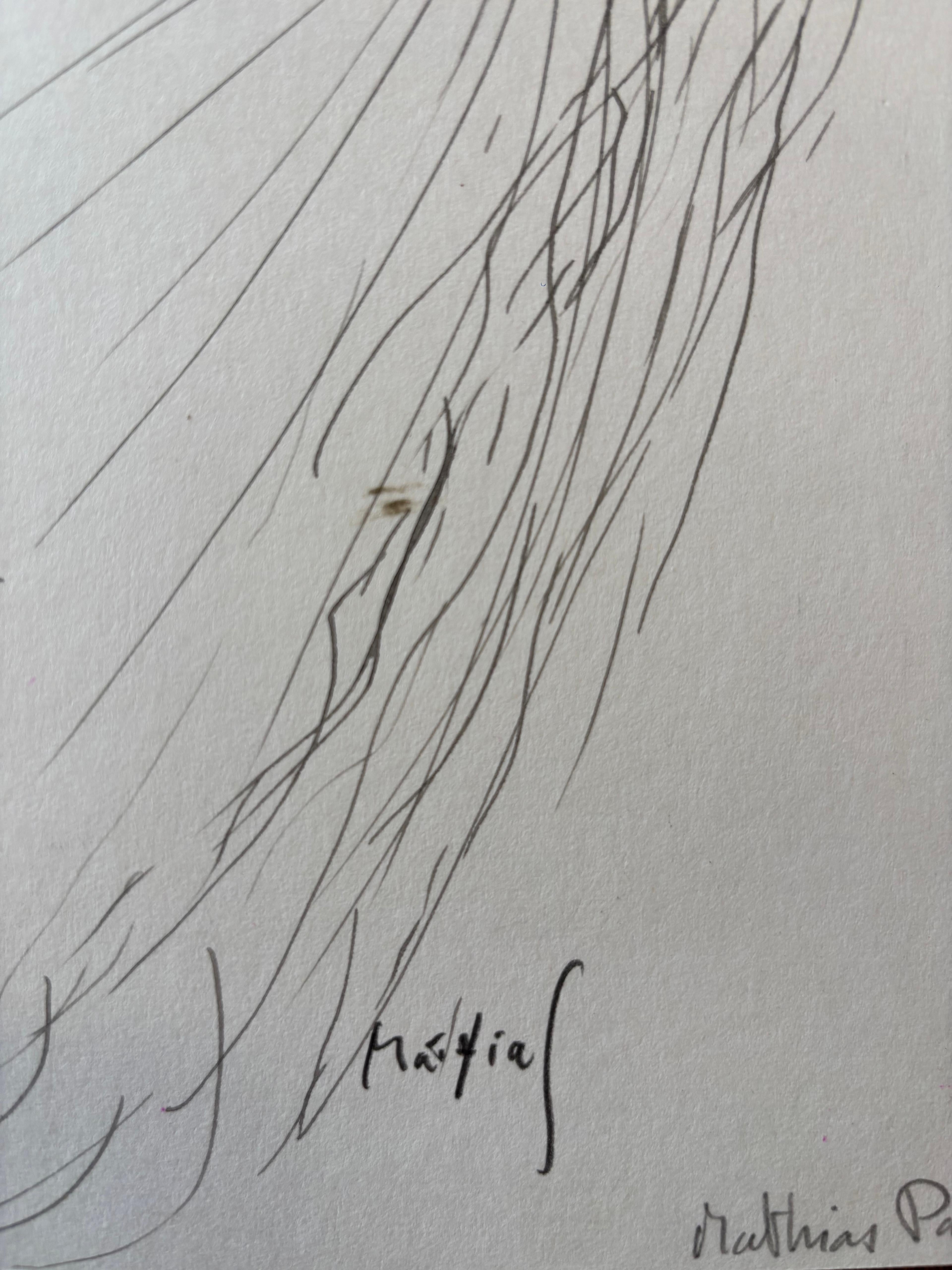 Visage Stroboscopique, by Grégoire Mathias – Diachronic Pencil Portrait For Sale 5