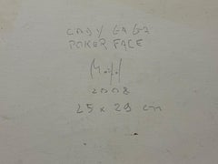 Retrato de Lady Gaga, Dibujo a tinta sobre papel, Icono musical figurativo contemporáneo