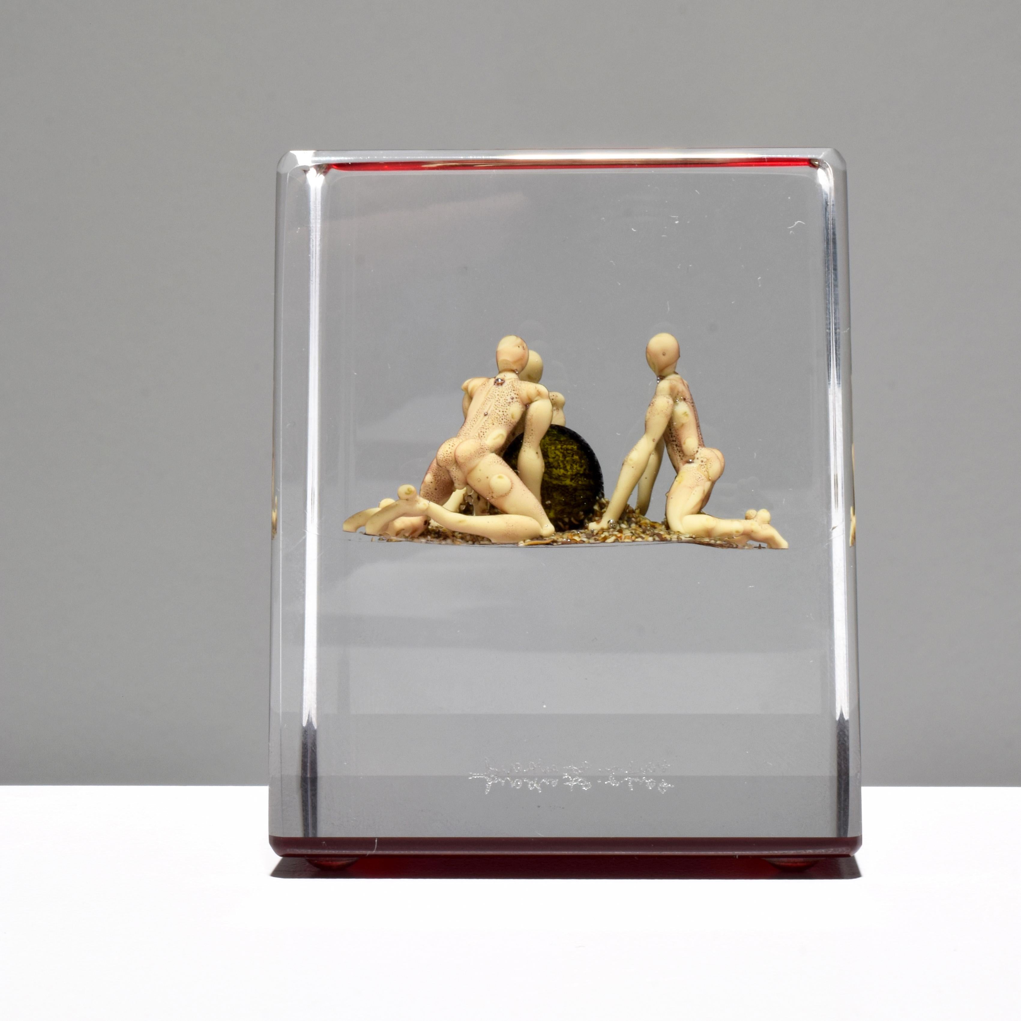 Paul J. Stankard Root People Paperweight