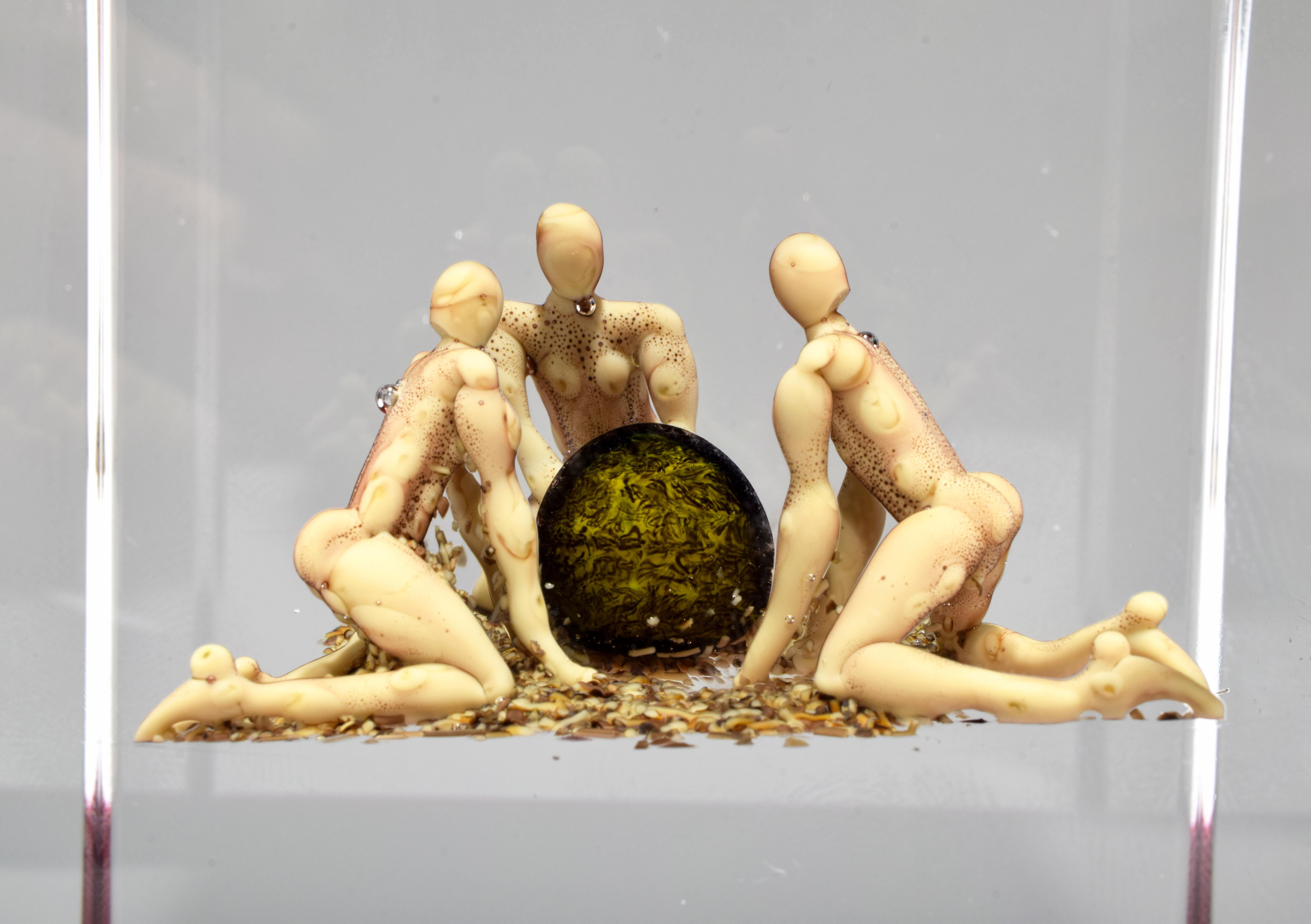 Paul J. Stankard Root People Paperweight For Sale 2