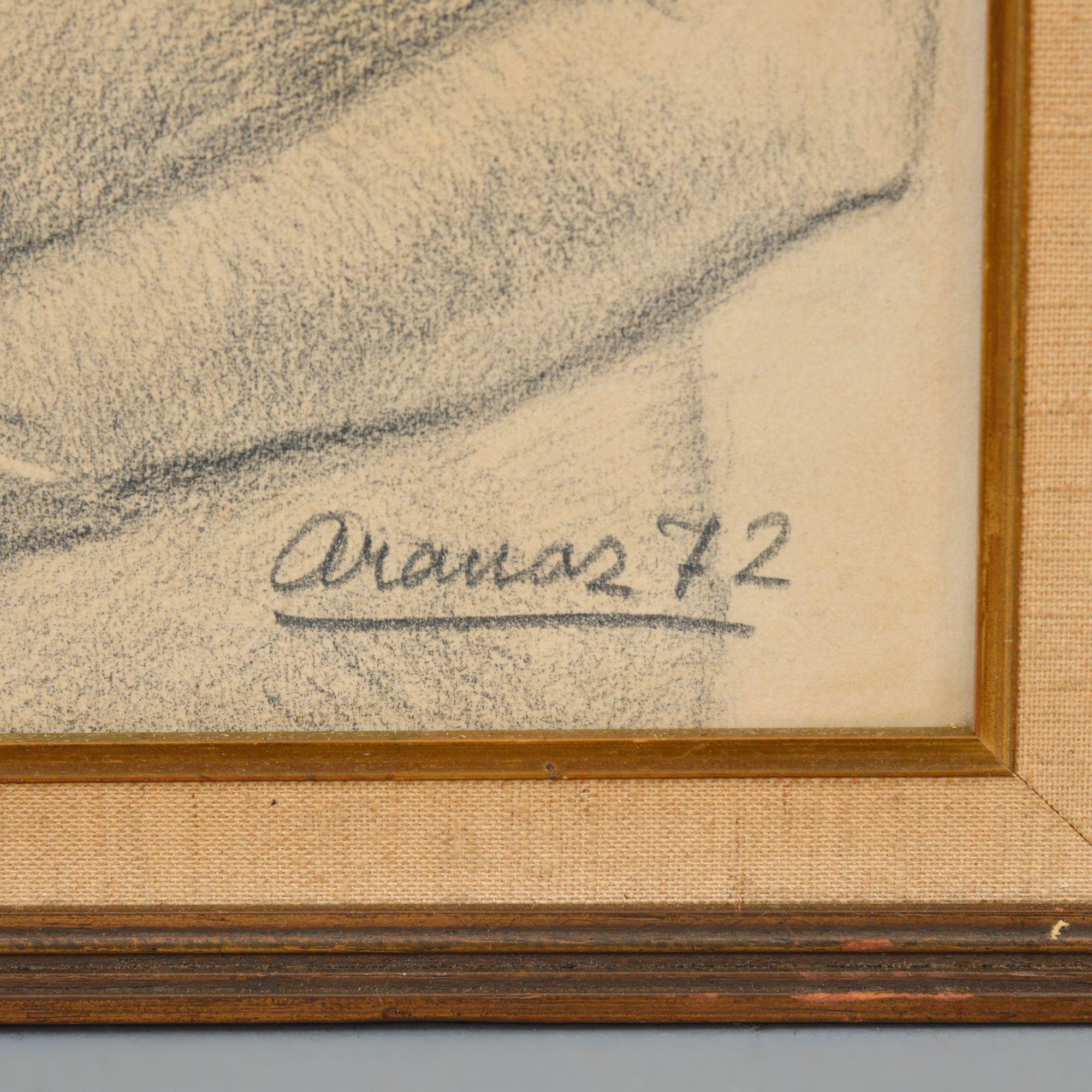 Jose Antonio Aranaz Drawing, Nude Female Figure For Sale 2