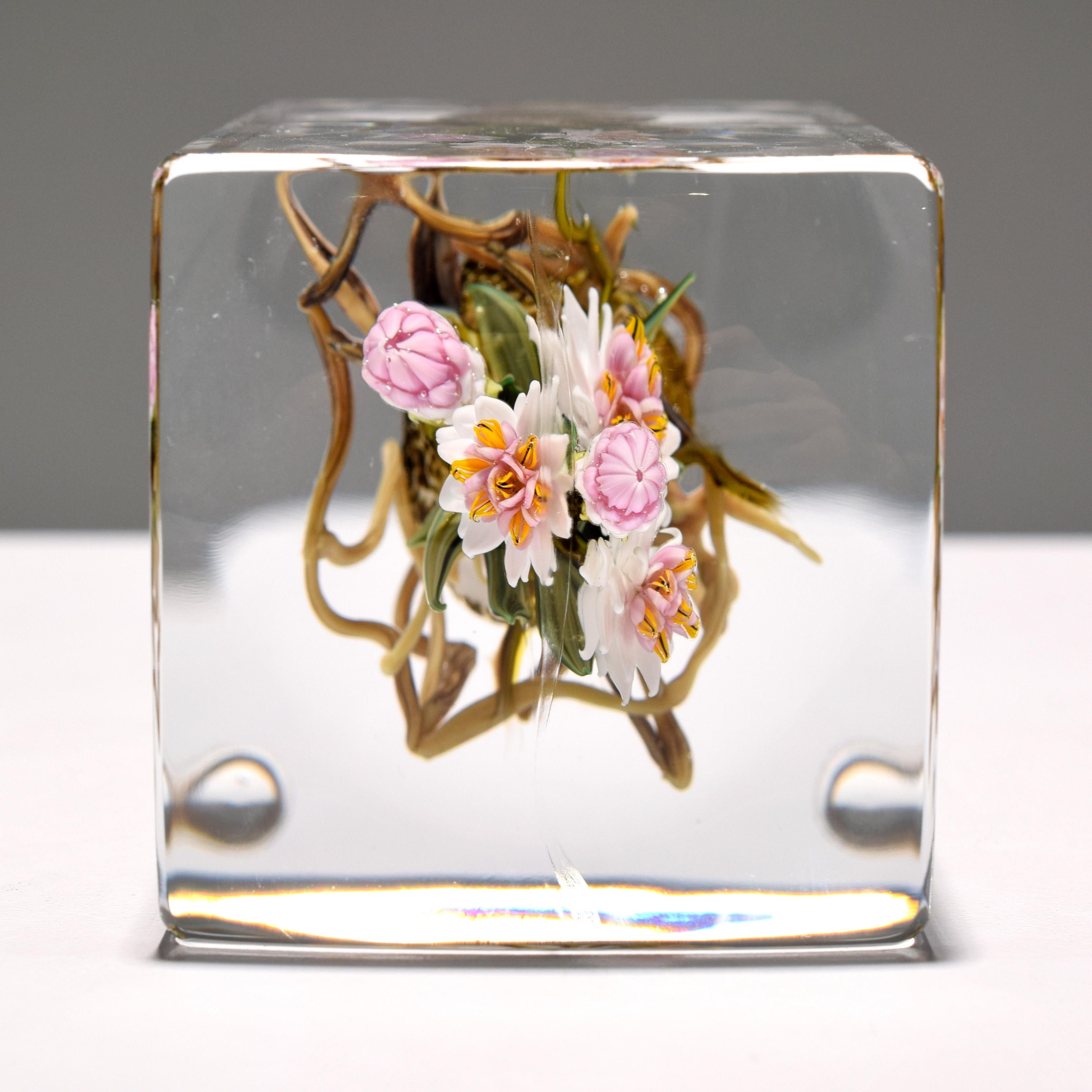 Paul J. Stankard Botanical / Root People Upright Paperweight - Contemporary Art by Paul Stankard