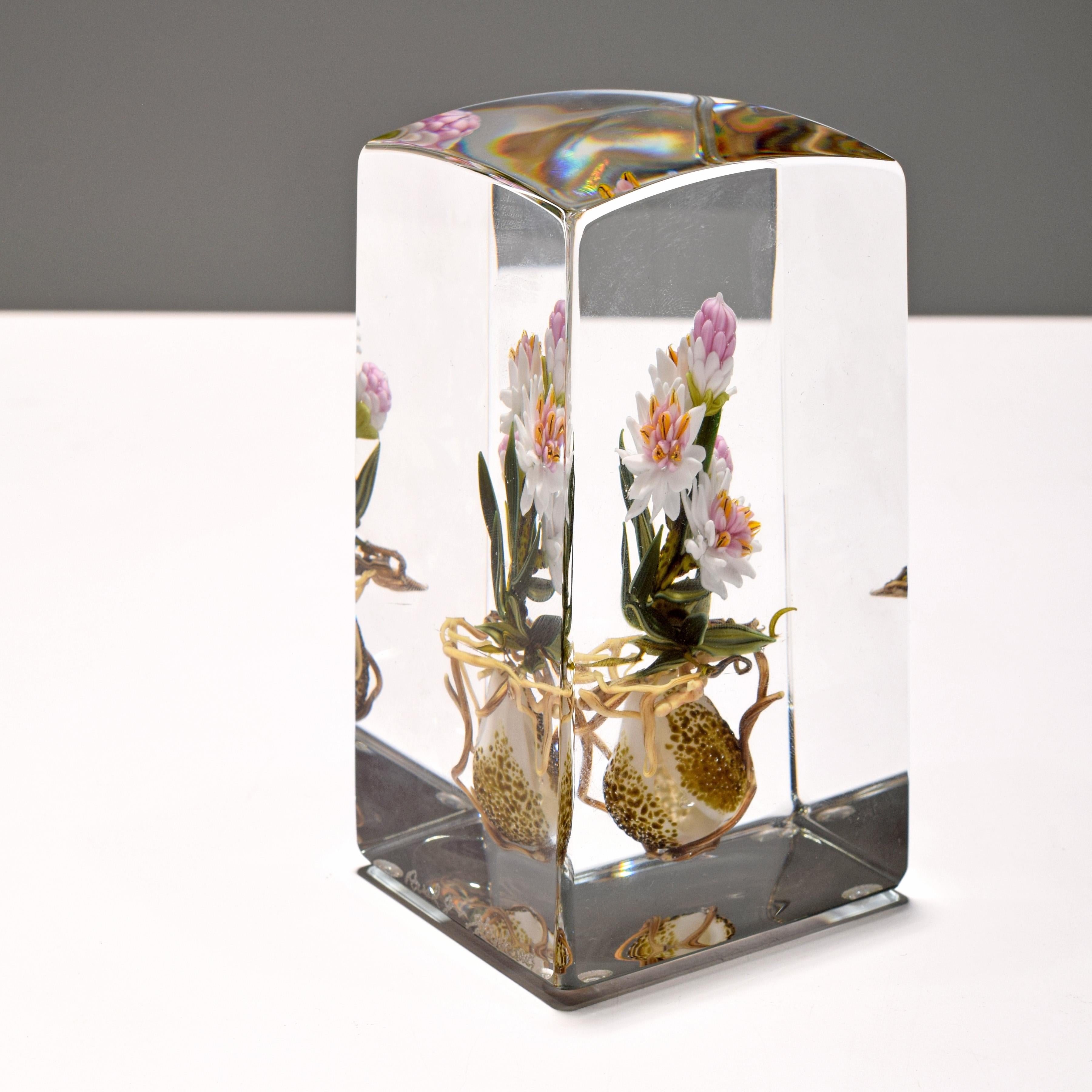 Paul J. Stankard Botanical / Root People Upright Paperweight For Sale 3