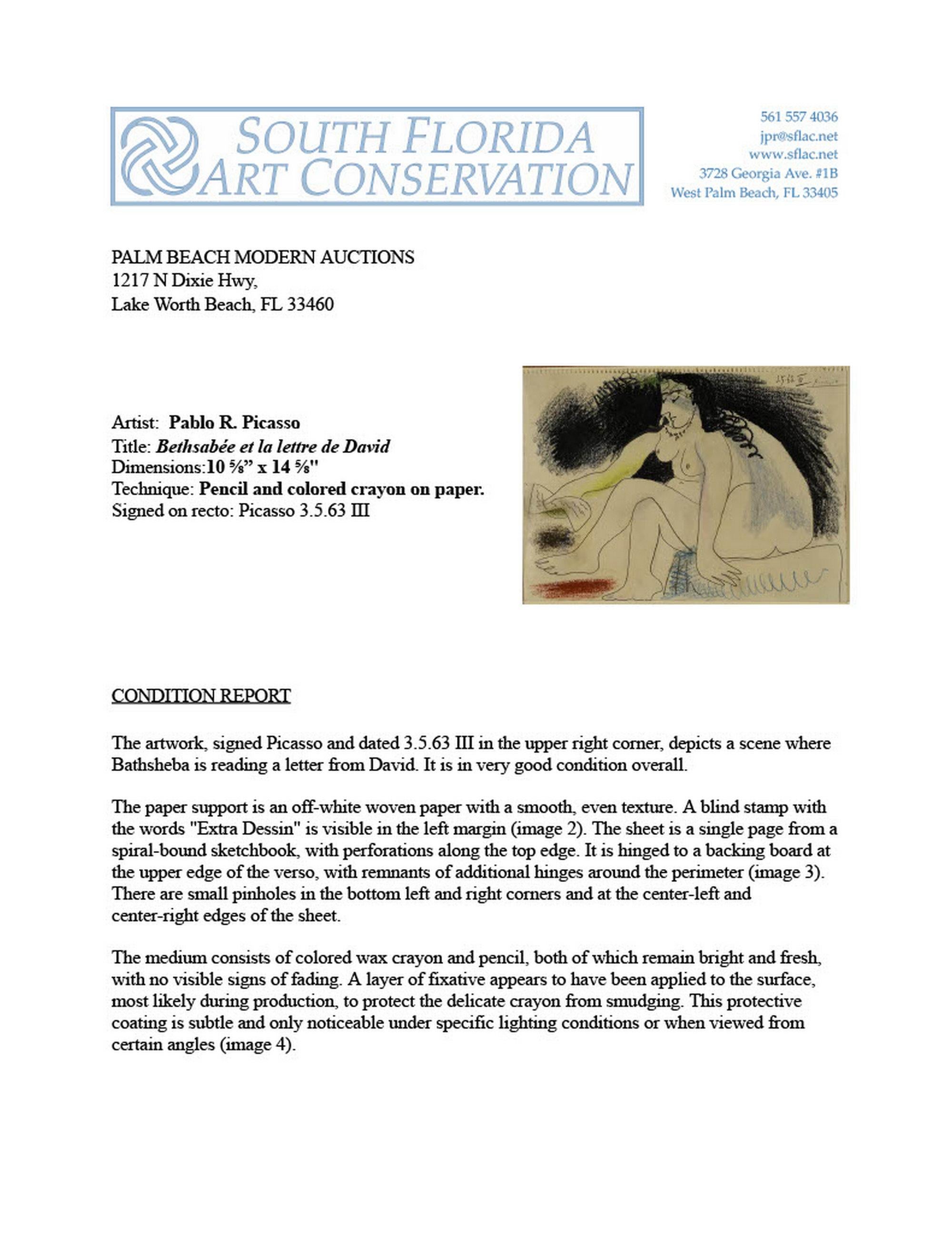 Pablo Picasso Drawing, Nude Female Figure For Sale 13