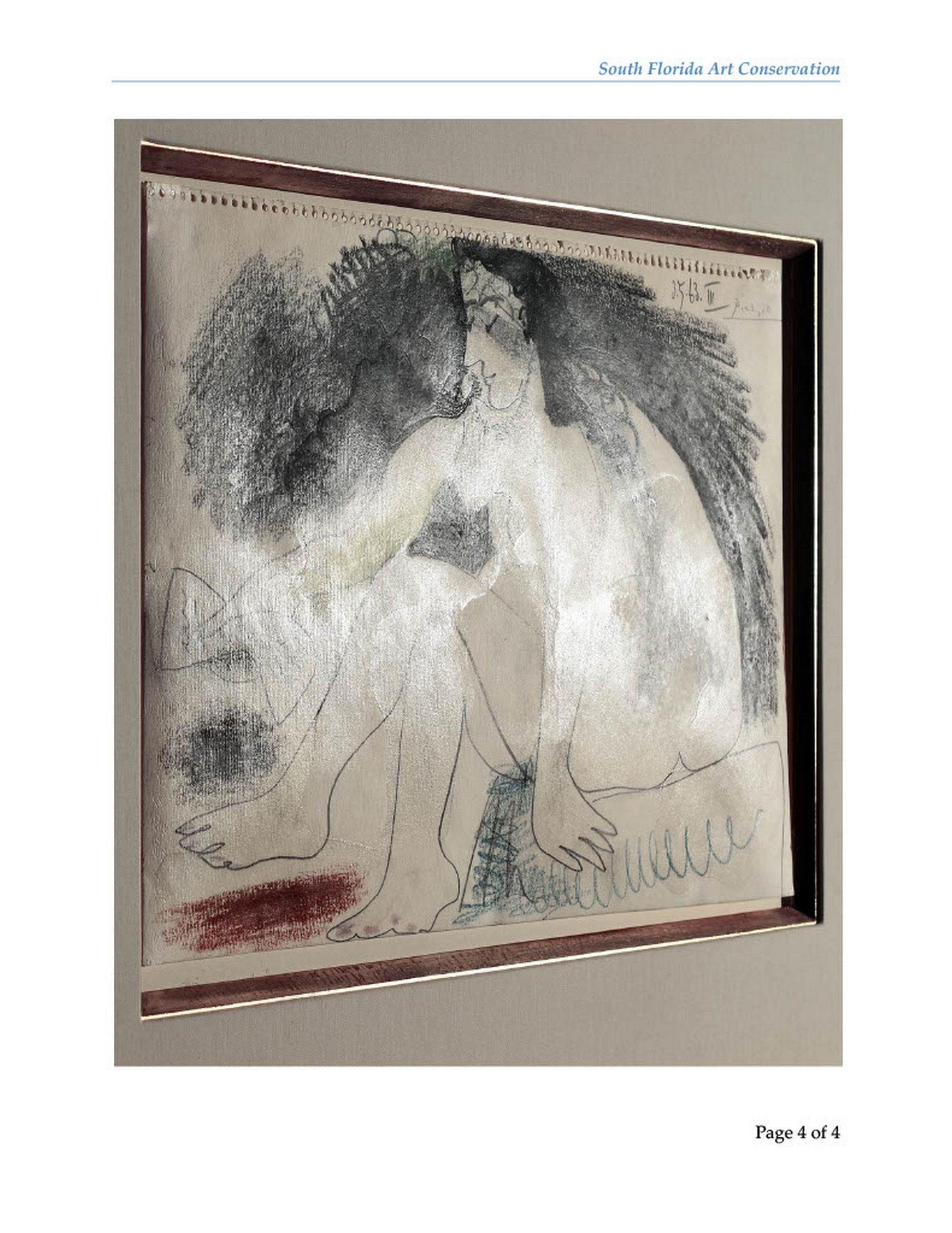 Pablo Picasso Drawing, Nude Female Figure For Sale 6
