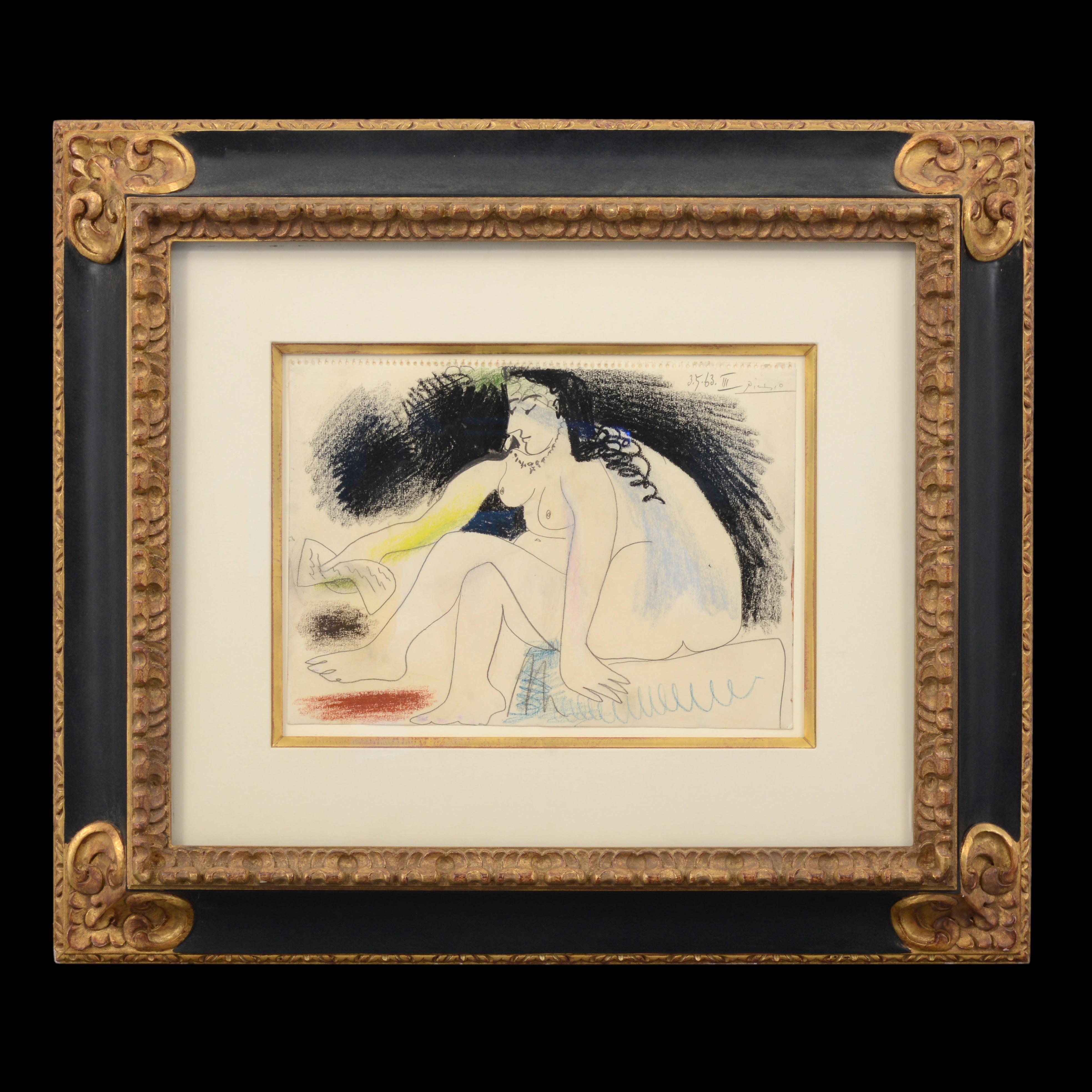 Pablo Picasso Drawing, Nude Female Figure For Sale 17