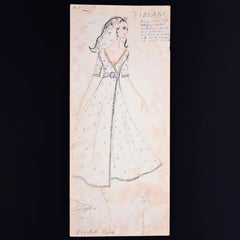 Karl Lagerfeld Disegni di moda per Tiziani, Elizabeth Taylor