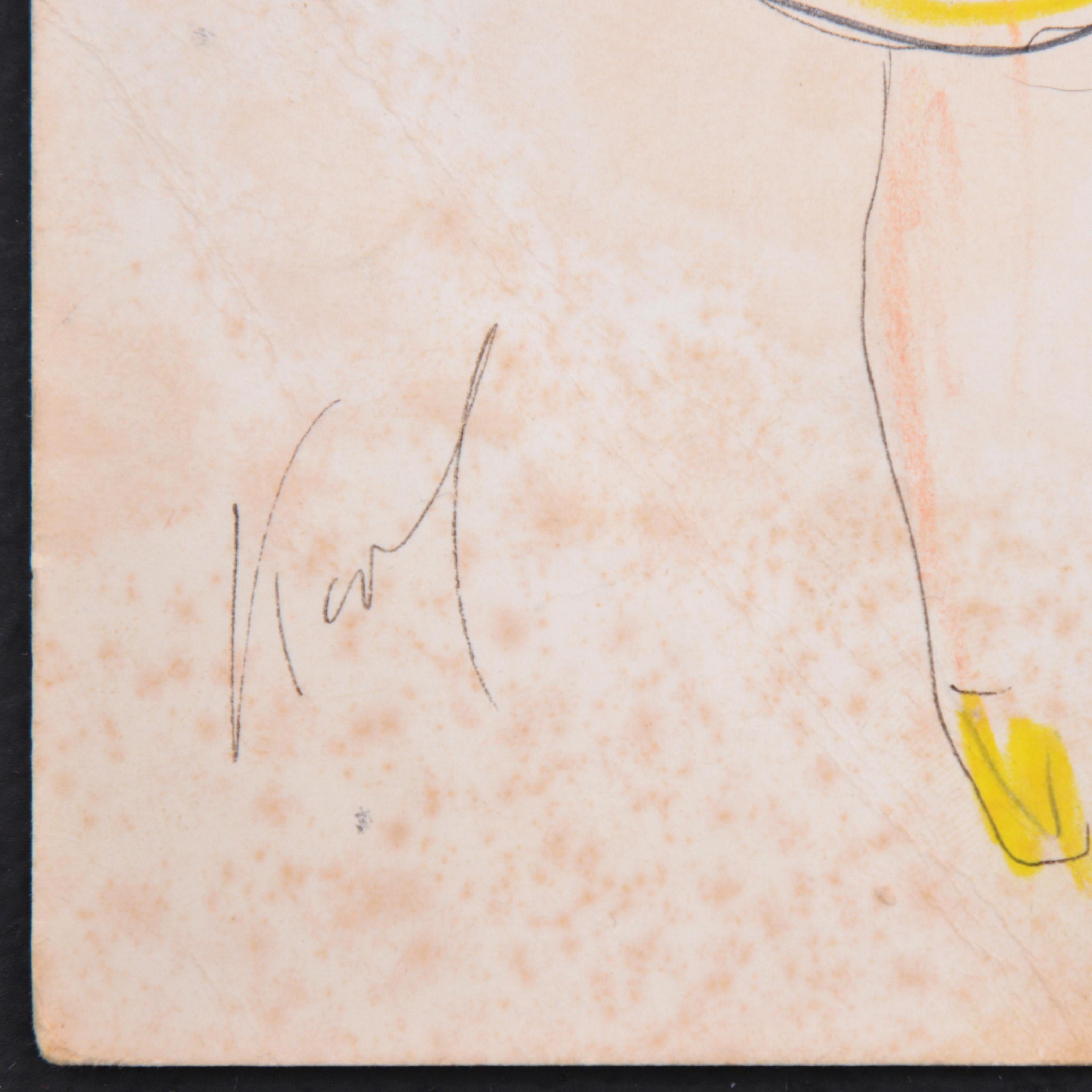Disegno di moda di Karl Lagerfeld per Tiziani, firmato in vendita 3