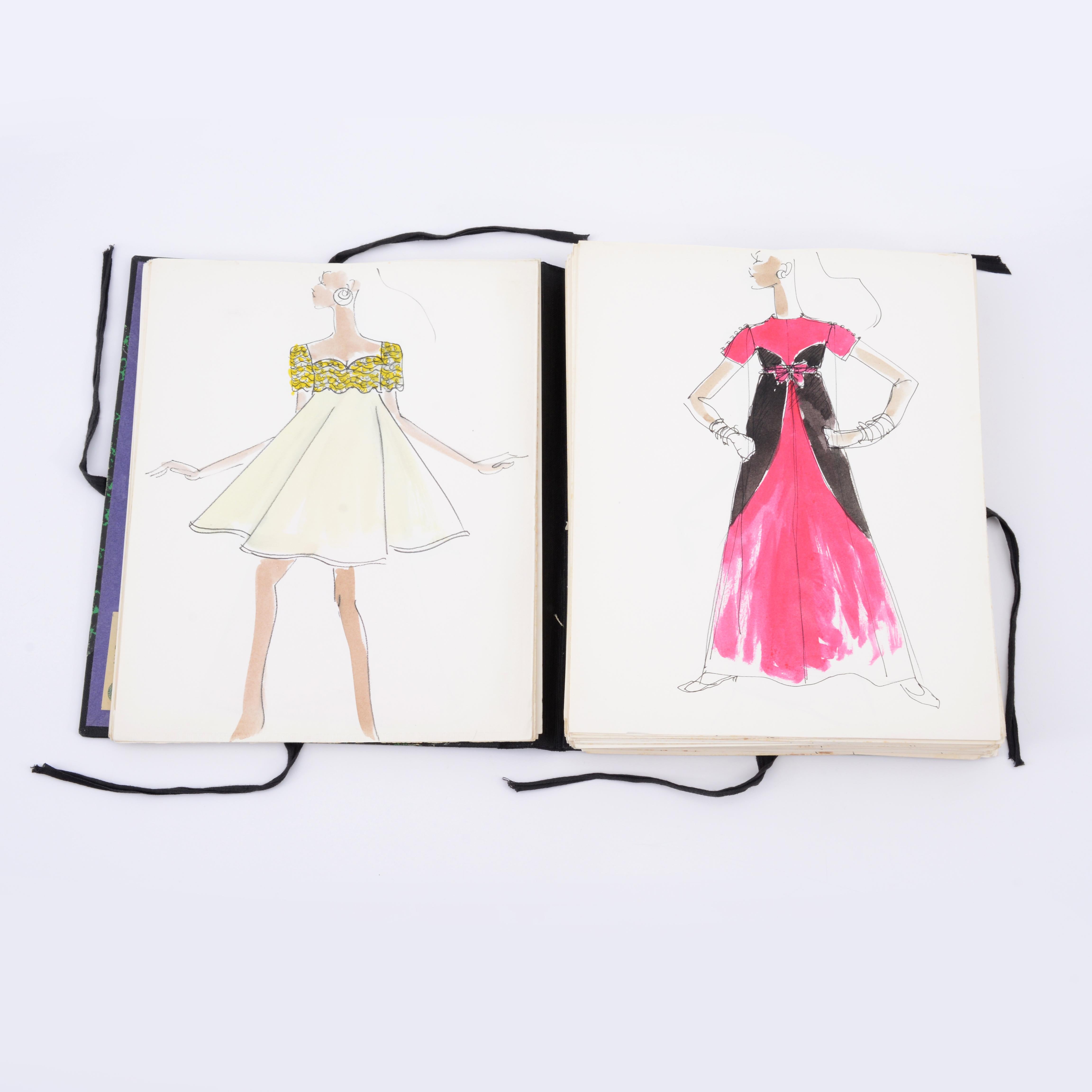 Portafoglio della moda di Karl Lagerfeld / Disegni per Tiziani, 161 disegni in vendita 6