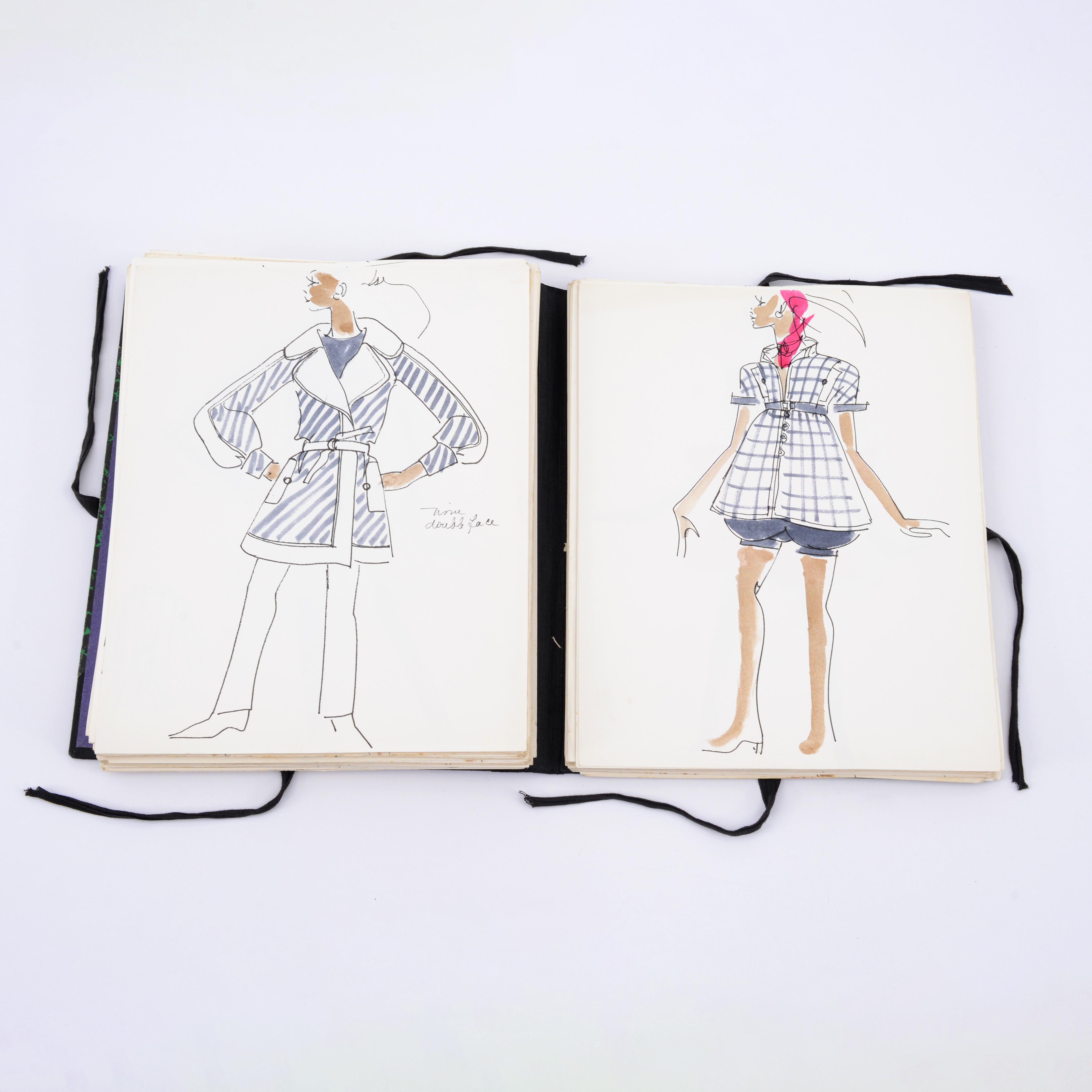 Portafoglio della moda di Karl Lagerfeld / Disegni per Tiziani, 161 disegni in vendita 3