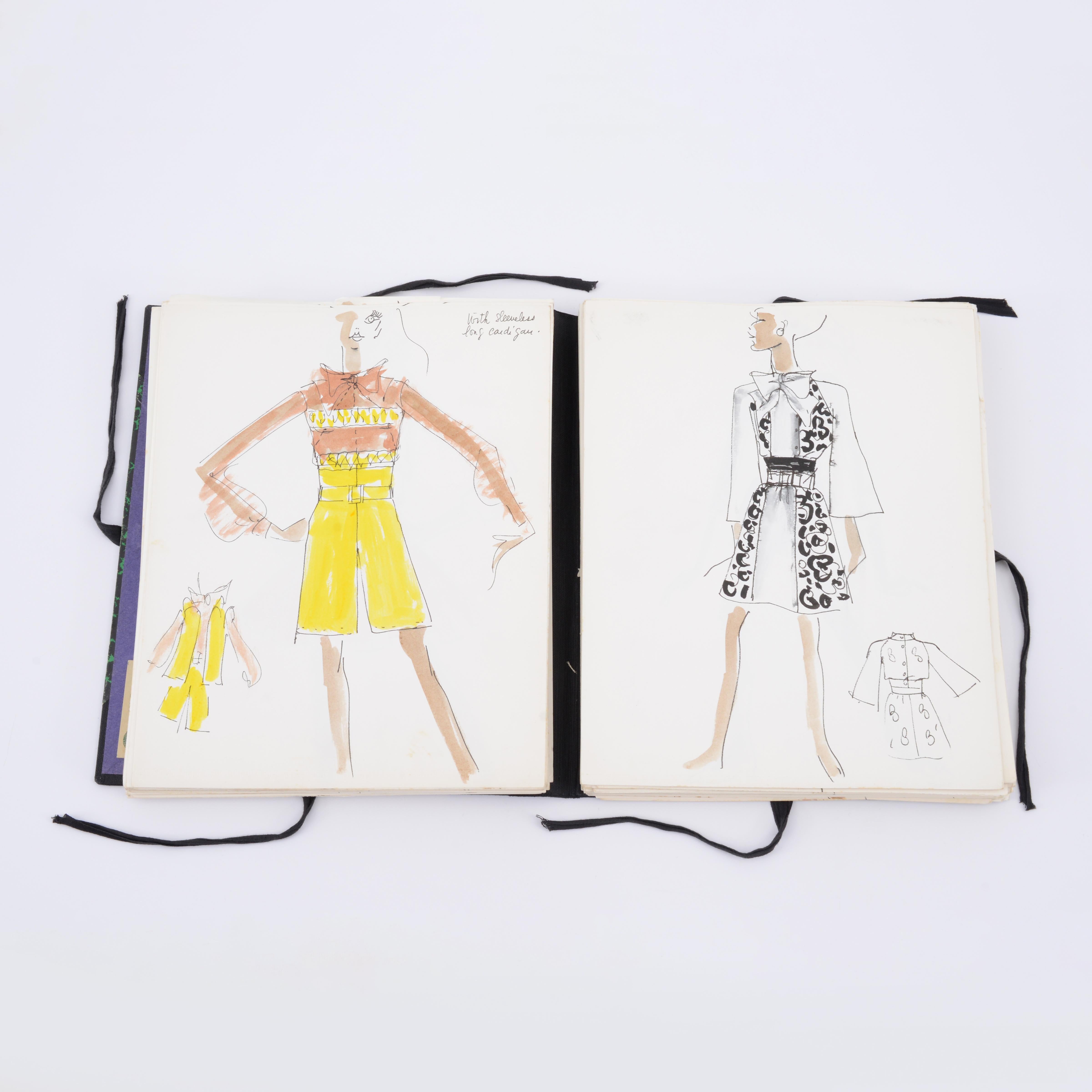 Portafoglio della moda di Karl Lagerfeld / Disegni per Tiziani, 161 disegni in vendita 12