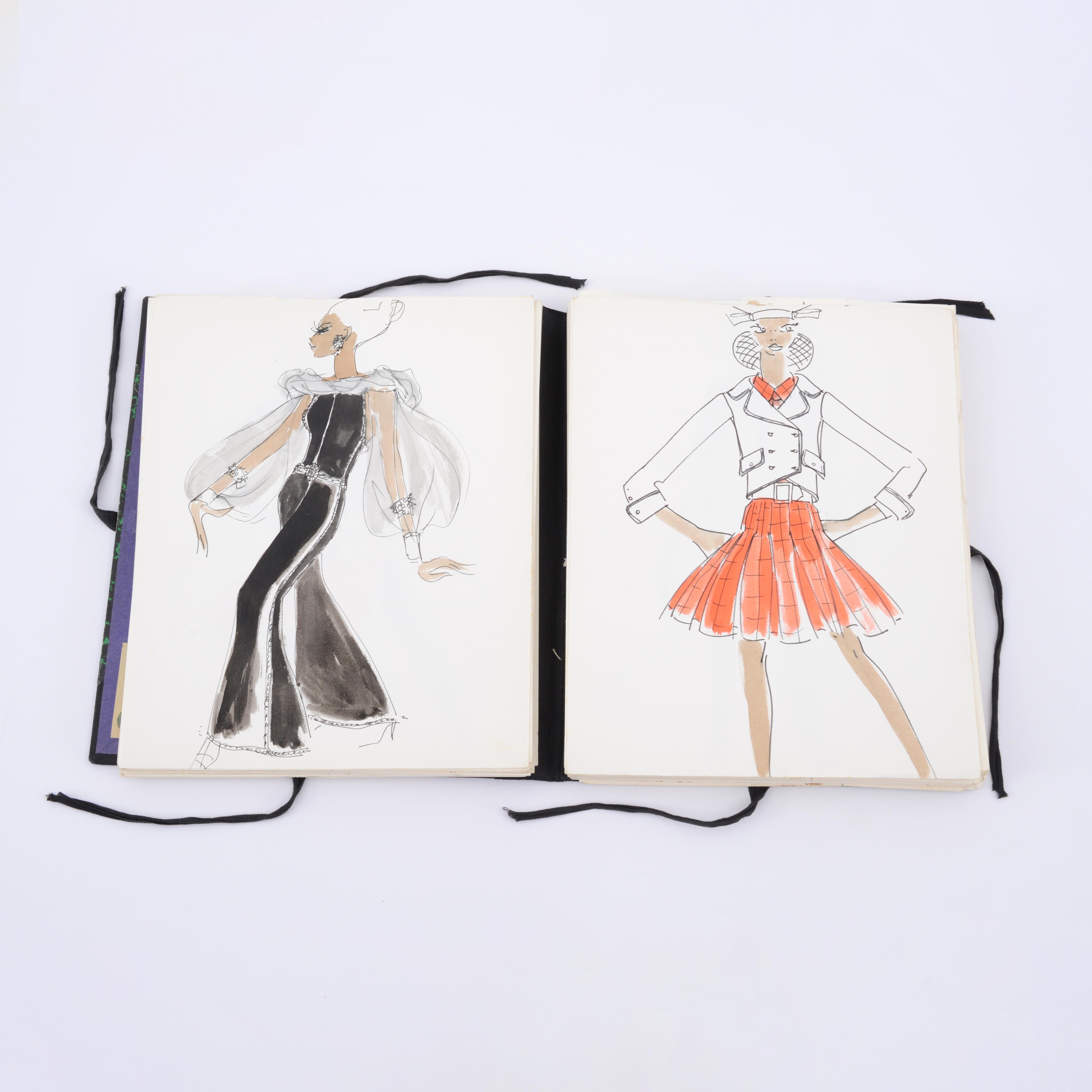 Portafoglio della moda di Karl Lagerfeld / Disegni per Tiziani, 161 disegni in vendita 11