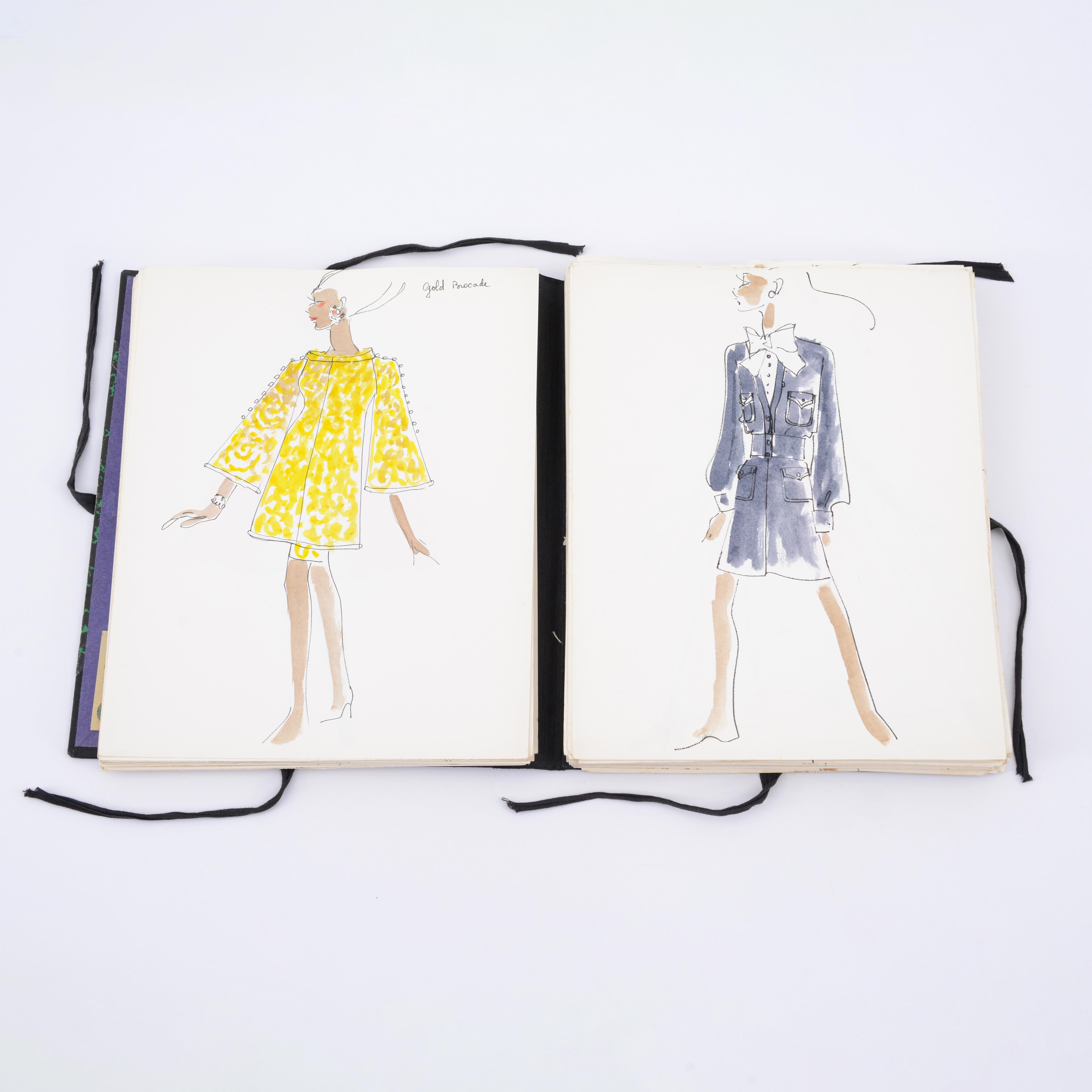 Portafoglio della moda di Karl Lagerfeld / Disegni per Tiziani, 161 disegni in vendita 9