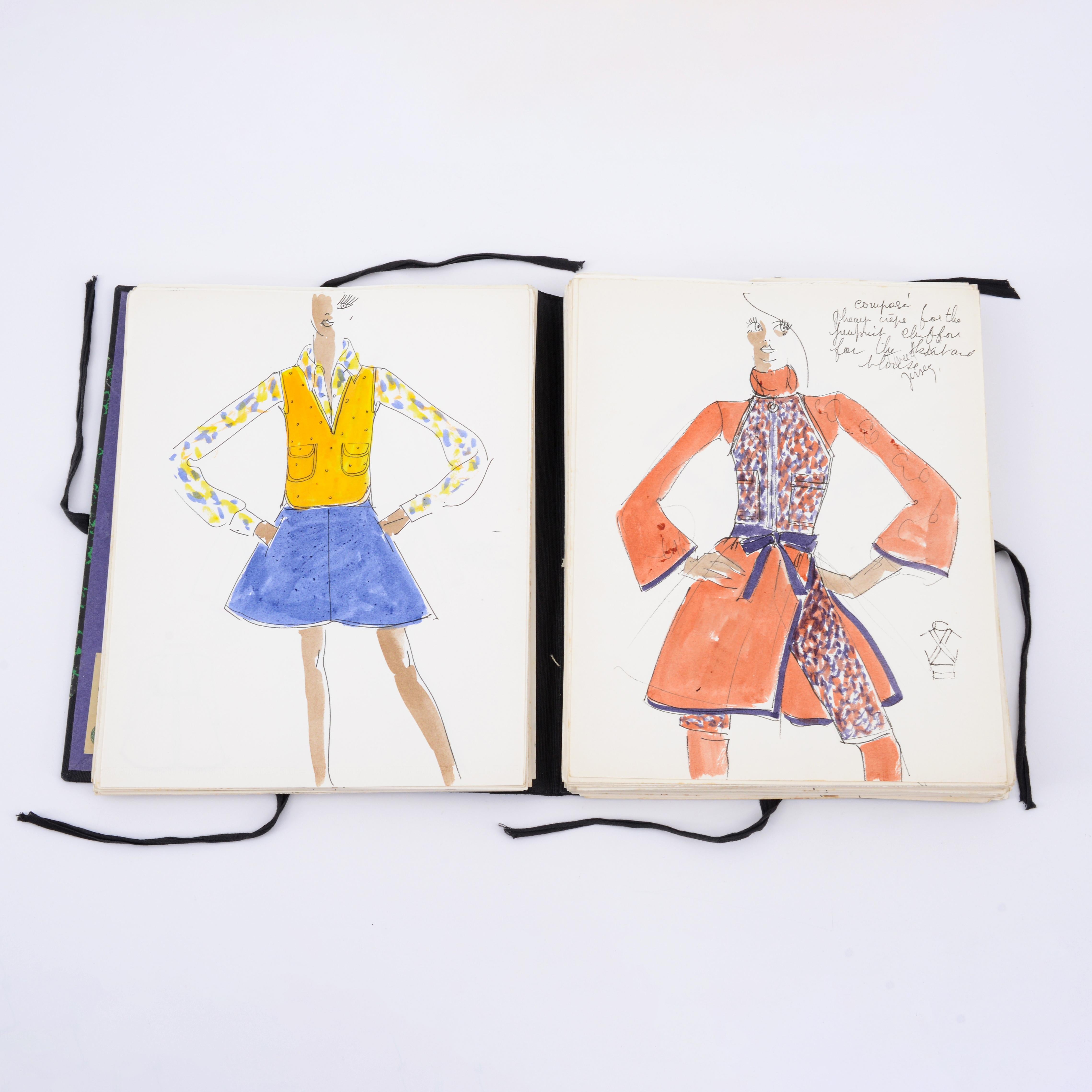 Portafoglio della moda di Karl Lagerfeld / Disegni per Tiziani, 161 disegni in vendita 8