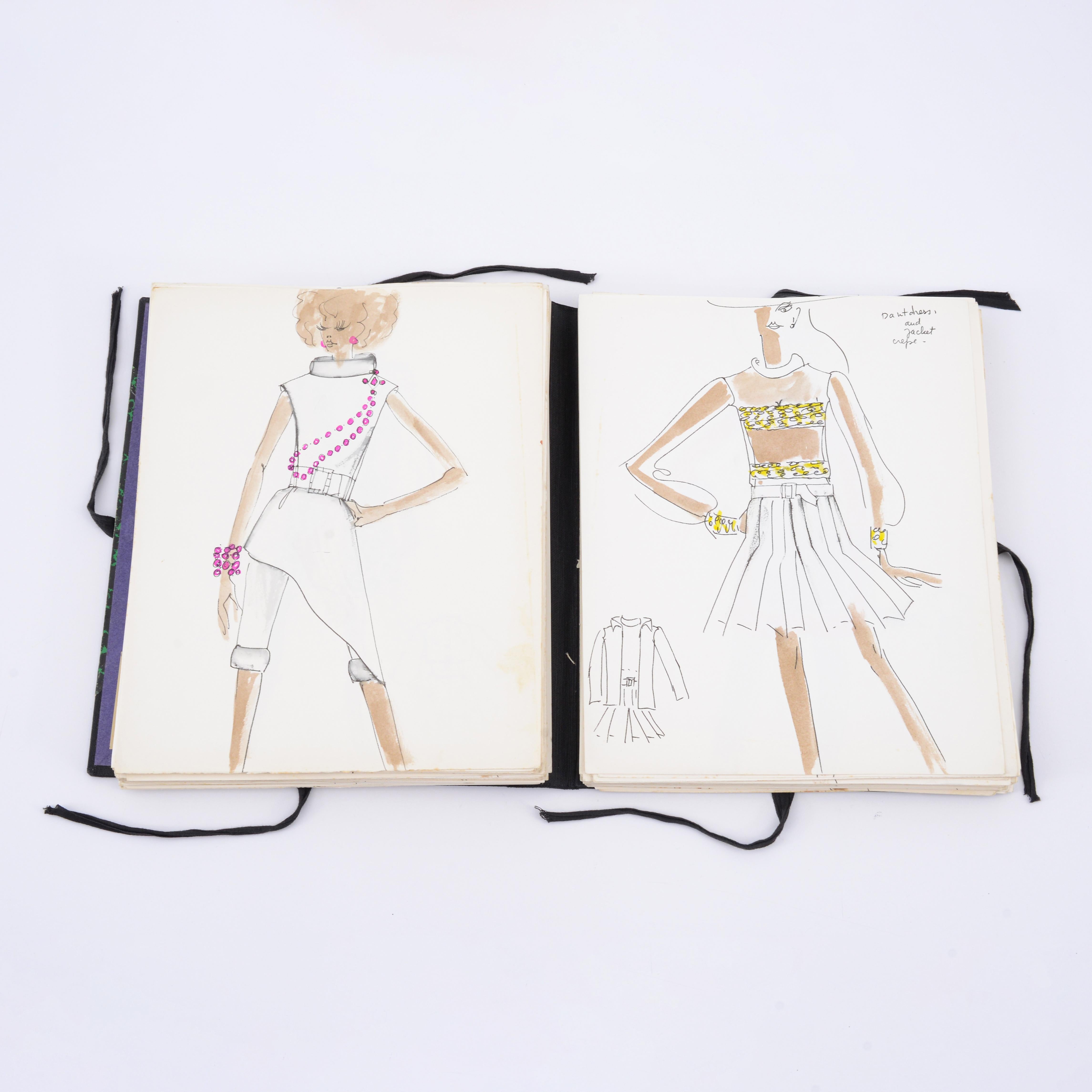 Portafoglio della moda di Karl Lagerfeld / Disegni per Tiziani, 161 disegni in vendita 13