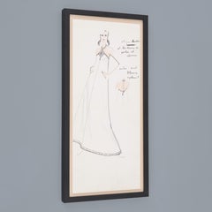 Karl Lagerfeld Fashion Drawing for Tiziani