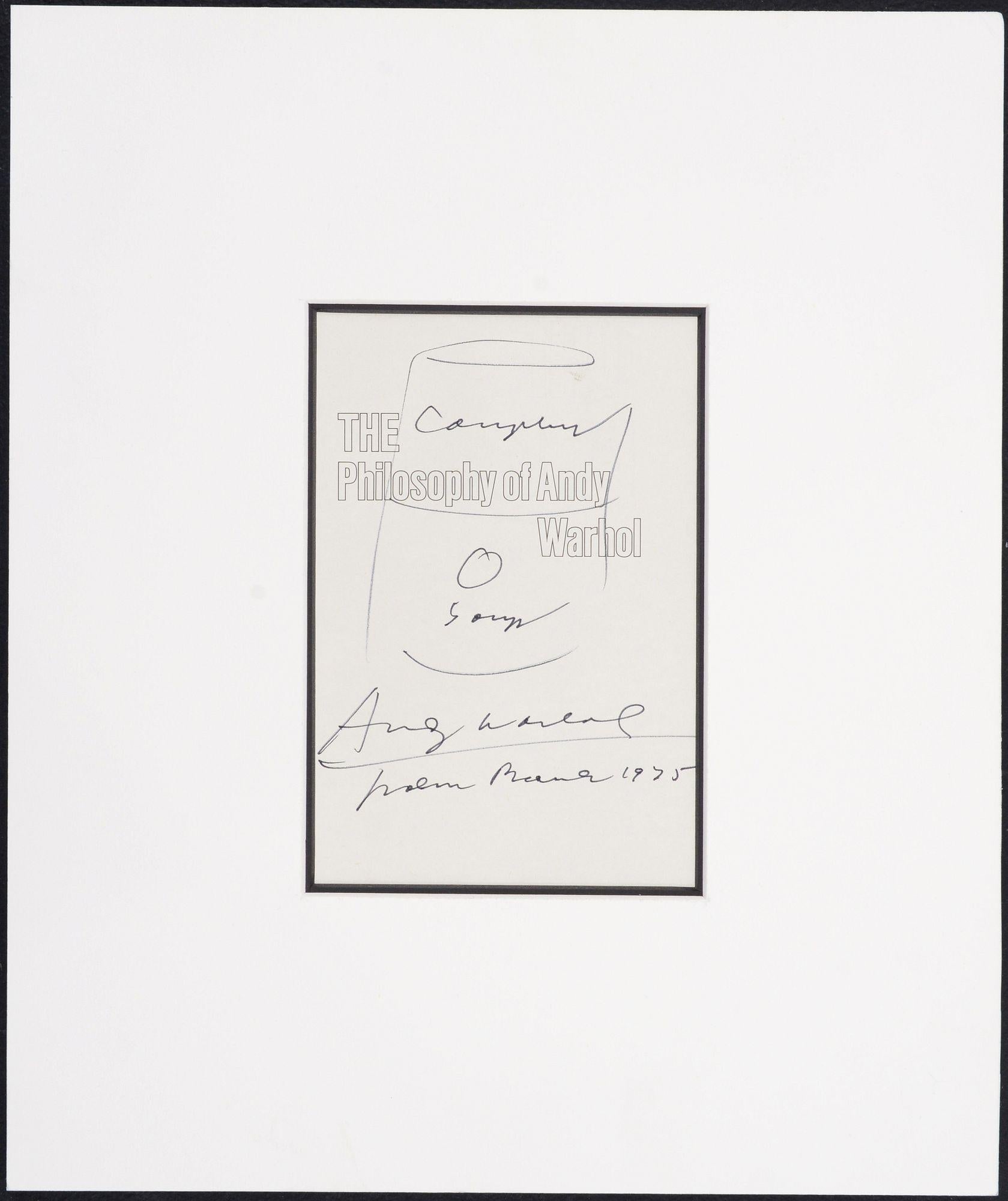 Andy Warhol Soup Can Drawing For Sale 1