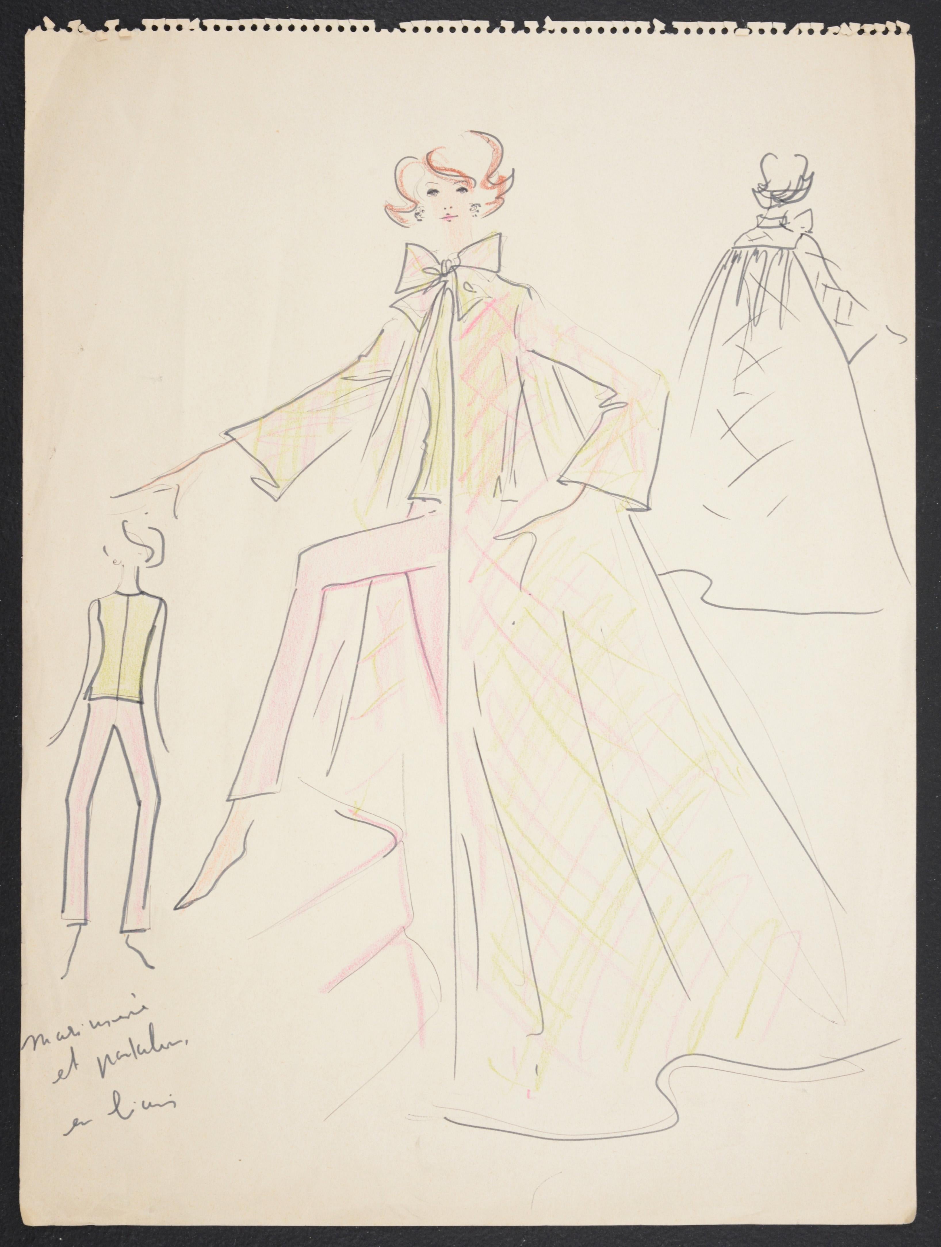 Disegno di moda di Karl Lagerfeld in vendita 2