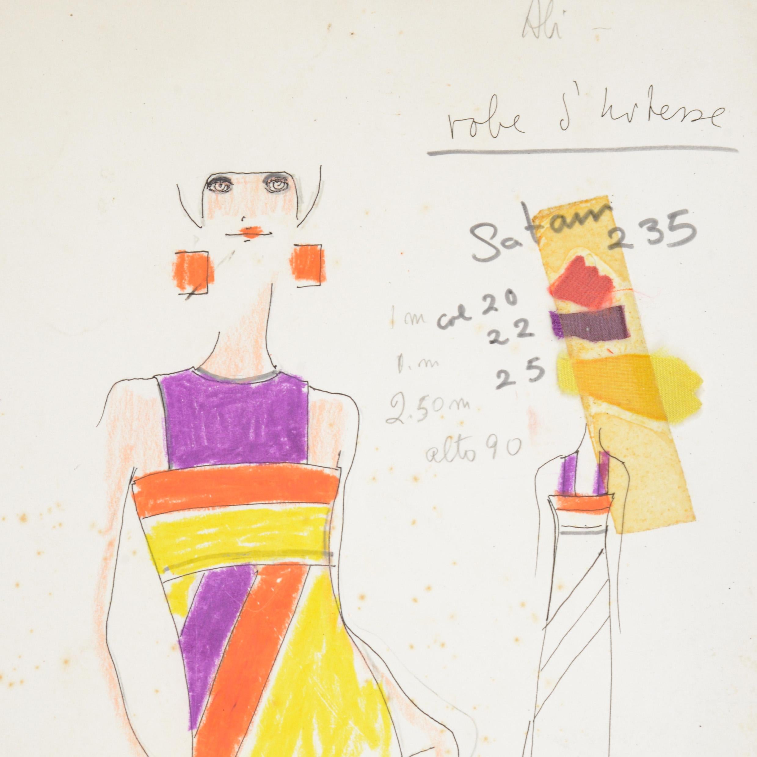 Disegno di moda di Karl Lagerfeld in vendita 1