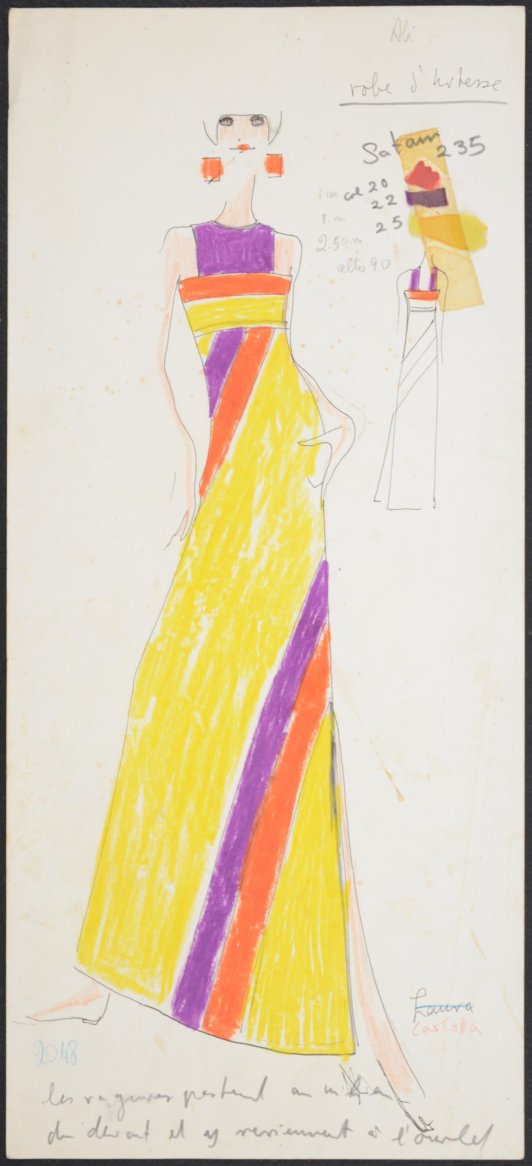 Disegno di moda di Karl Lagerfeld in vendita 2