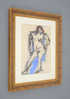 Michael Goldberg Drawing, Female Nude