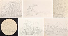 Graphite Landscape Drawings and Watercolors