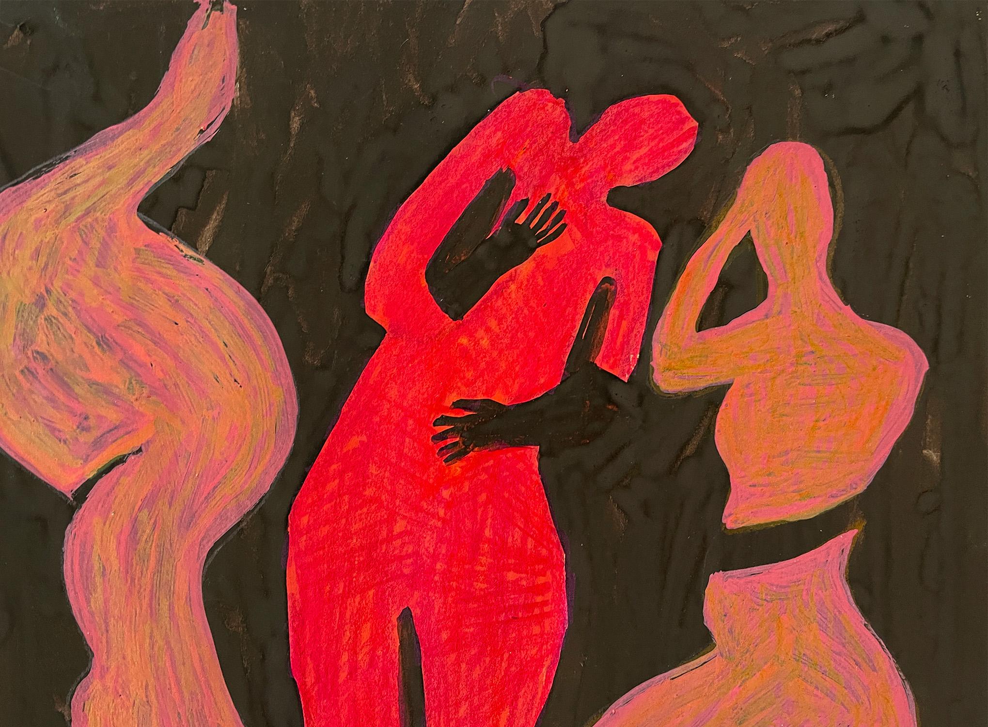 Jolanta Johnsson, artista polaca experimentada, licenciada por la Academia de Bellas Artes de Varsovia, doctora en Bellas Artes, profesora universitaria. Actualmente vive en Suecia. Así es como escribe sobre este cuadro:
No basta con pintar veces el