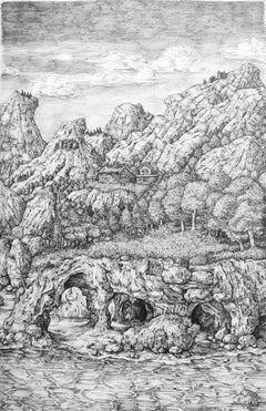 Olivia Kemp Ink Drawing - Annorstädes