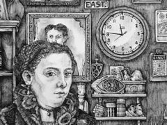 Contemporary Ink Drawing - Olivia Kemp - Antiquing, Ohio