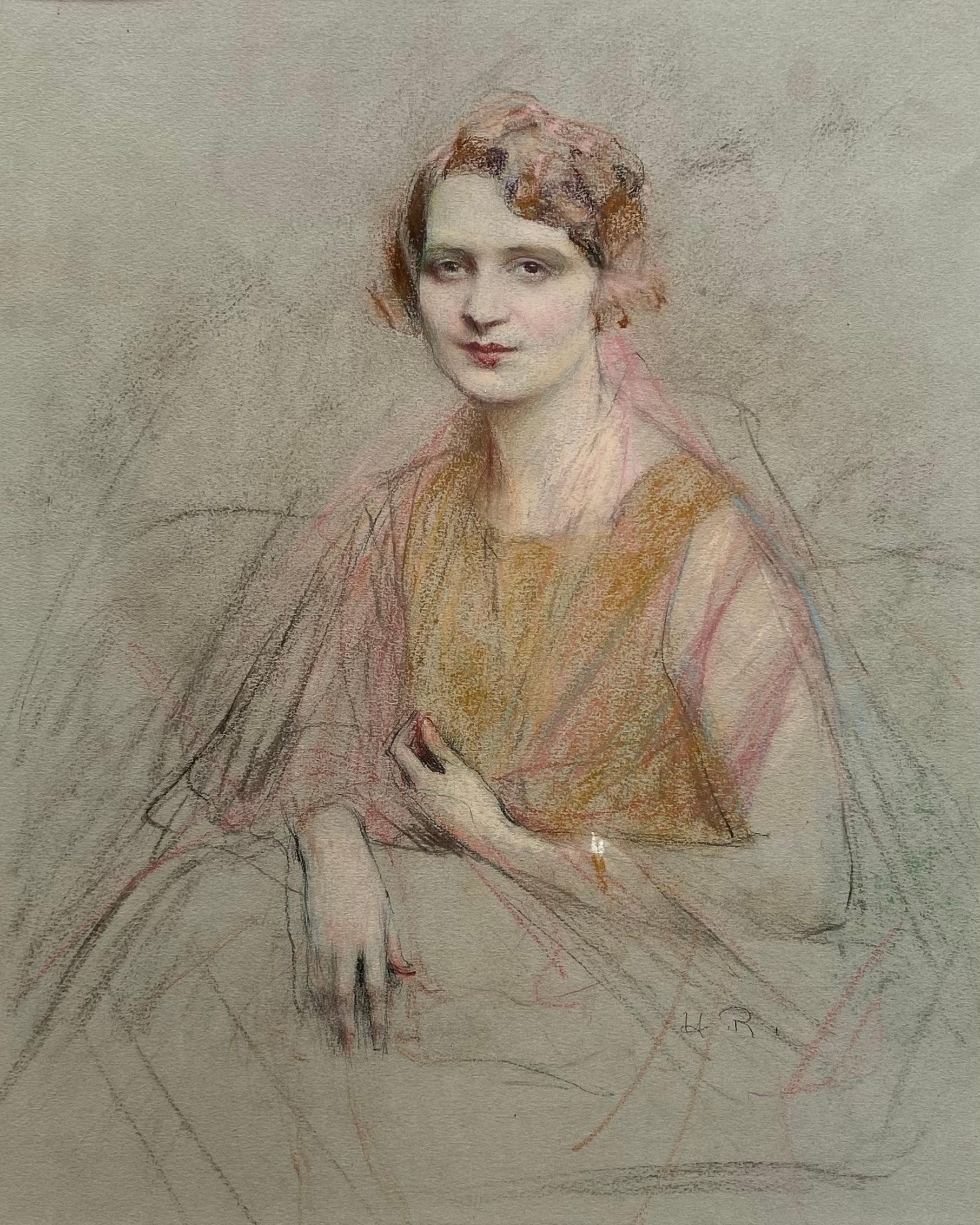 Henri Royer Portrait – Porträt einer Frau