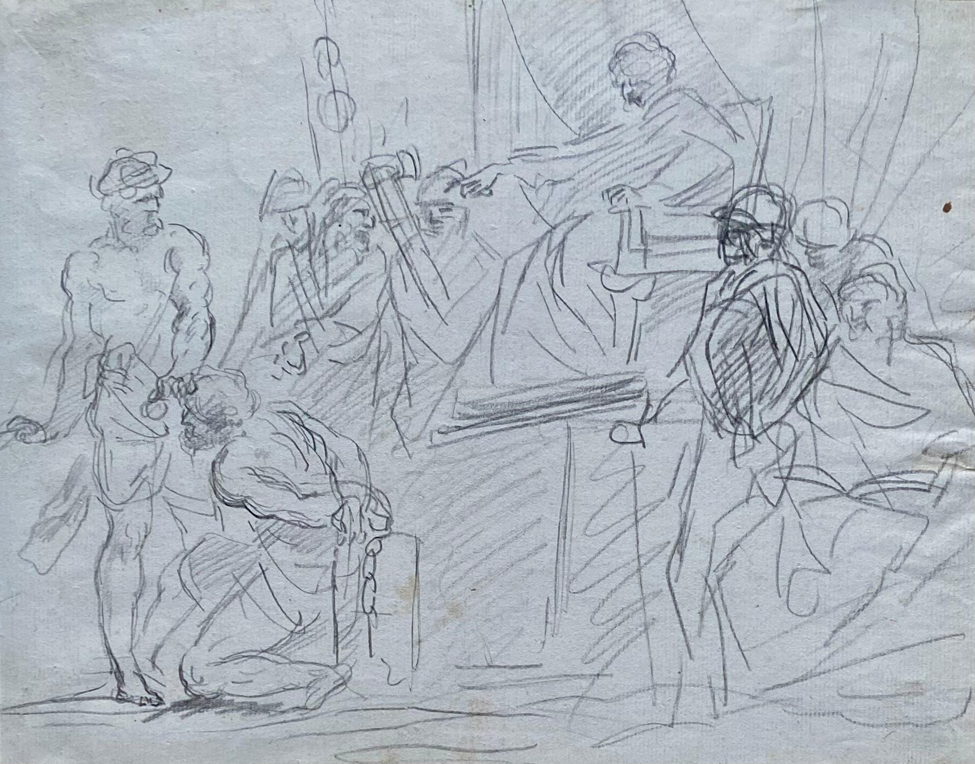 18th Century Italian School Figurative Art –  Enthauptungsszene vor einem thronenden König, wahrscheinlich eine Märtyrerszene