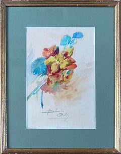Throw of flowers, nasturtiums