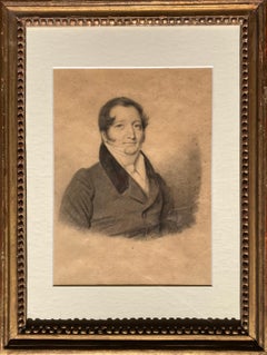Jules Boilly (1796-1874) Portrait Of A Man, Black chalk