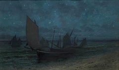 Night effect, return of the fishing boats (Marine)