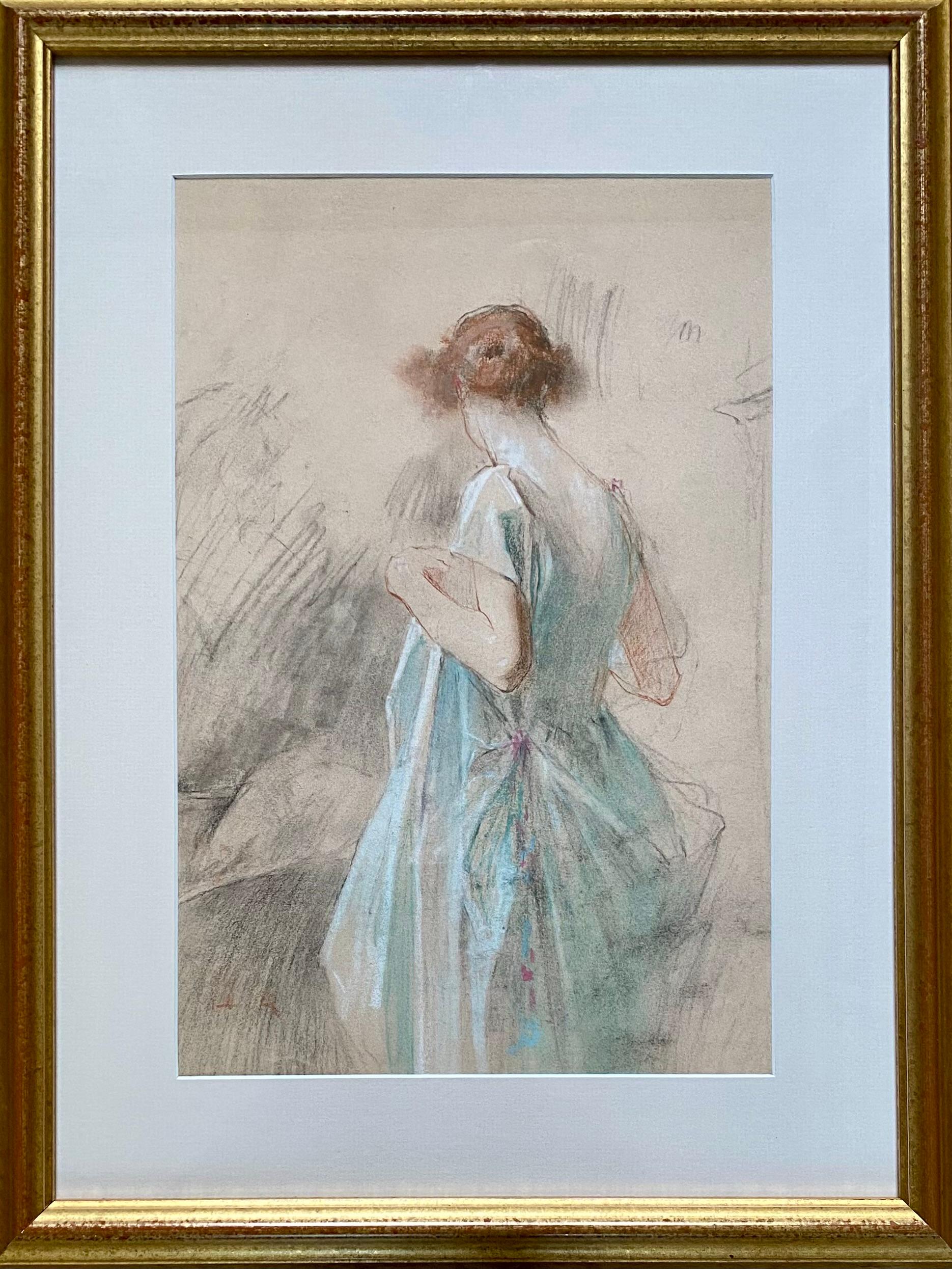 Study Of Woman Seen From Back - Art by Henri Royer