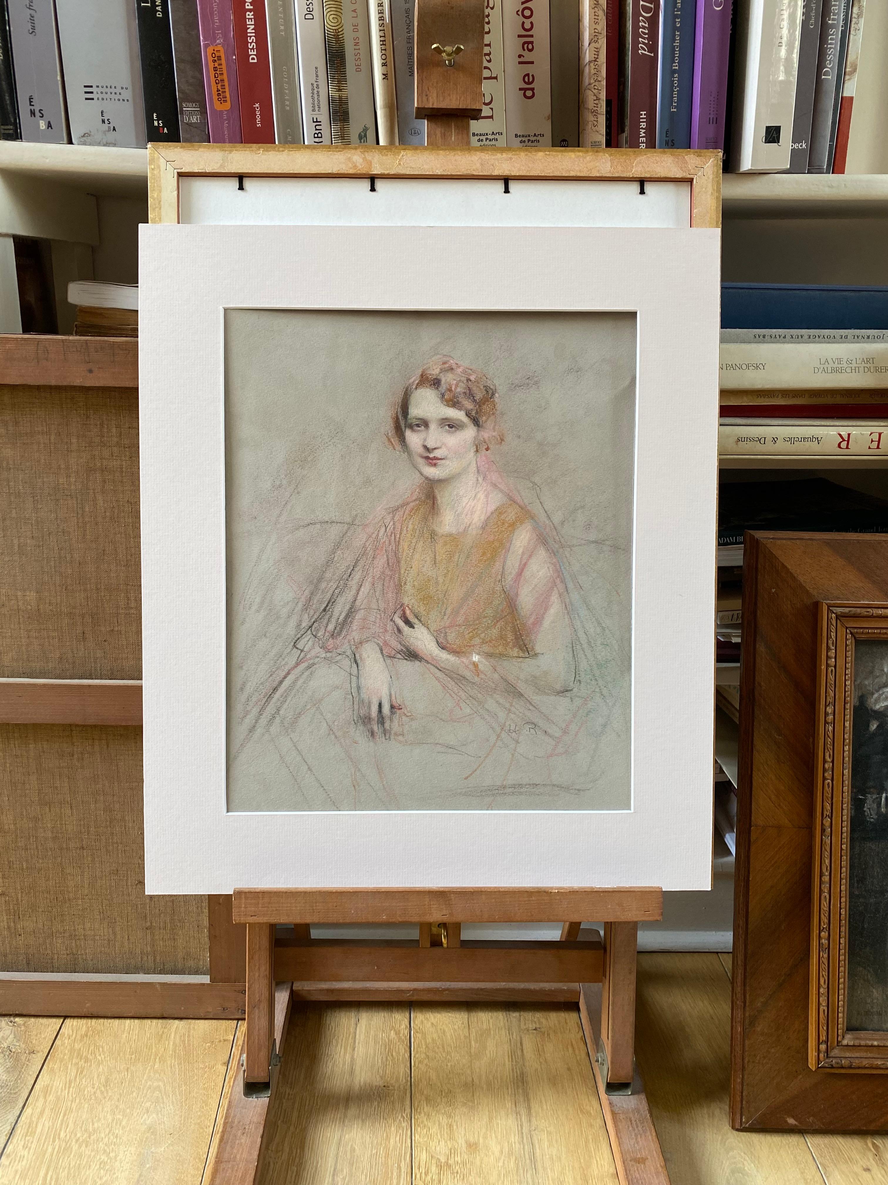 Henri ROYER
Nancy 1869 - 1938 Paris

Porträt einer Frau
Pastell und schwarzer Bleistift auf Papier
Monogrammiert mit Bleistift 