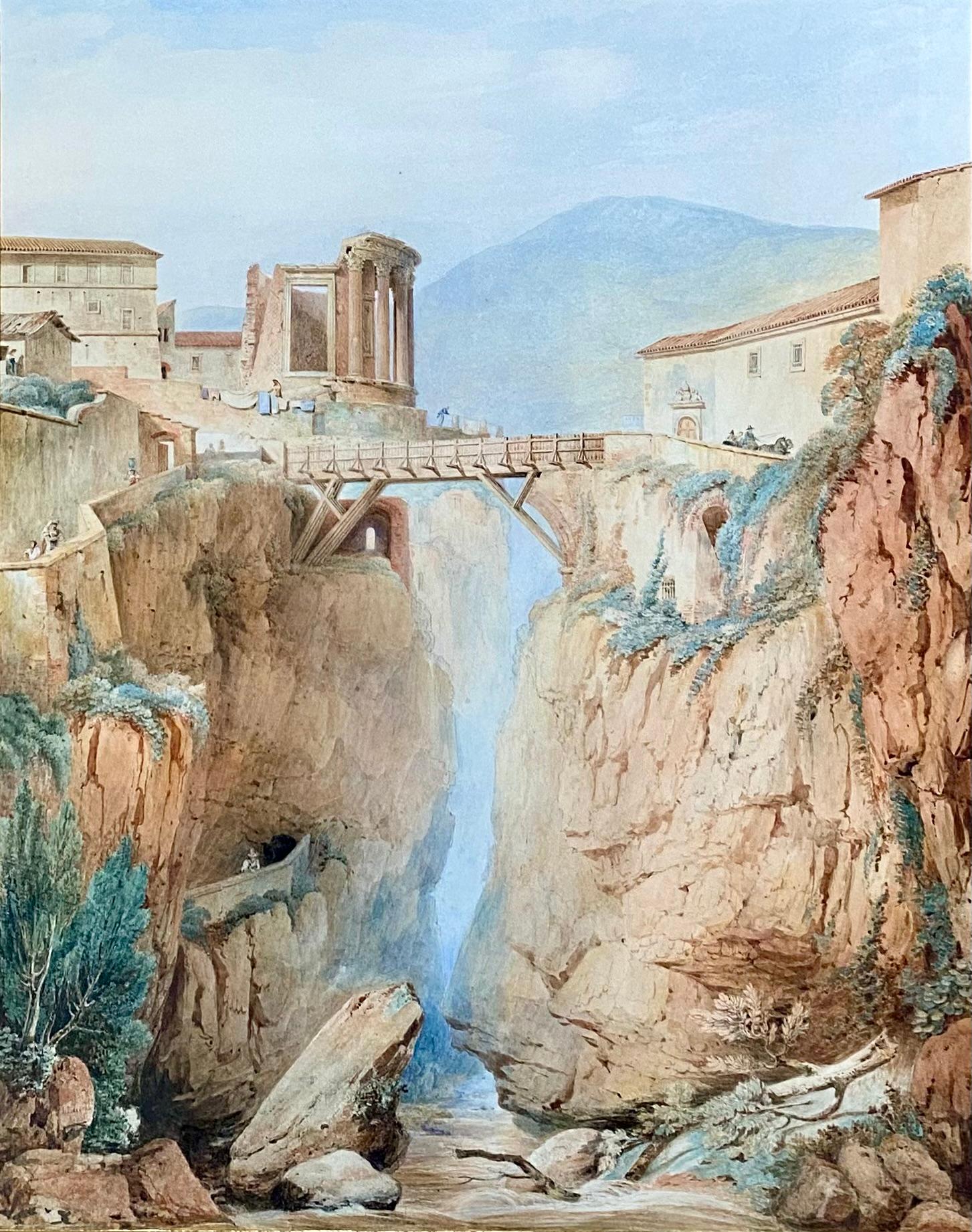 Il Tempio di Vesta a Tivoli, vicino a Roma - Art di Jean-François Joseph Lecointe