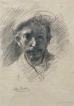 Self-portrait in pencil
