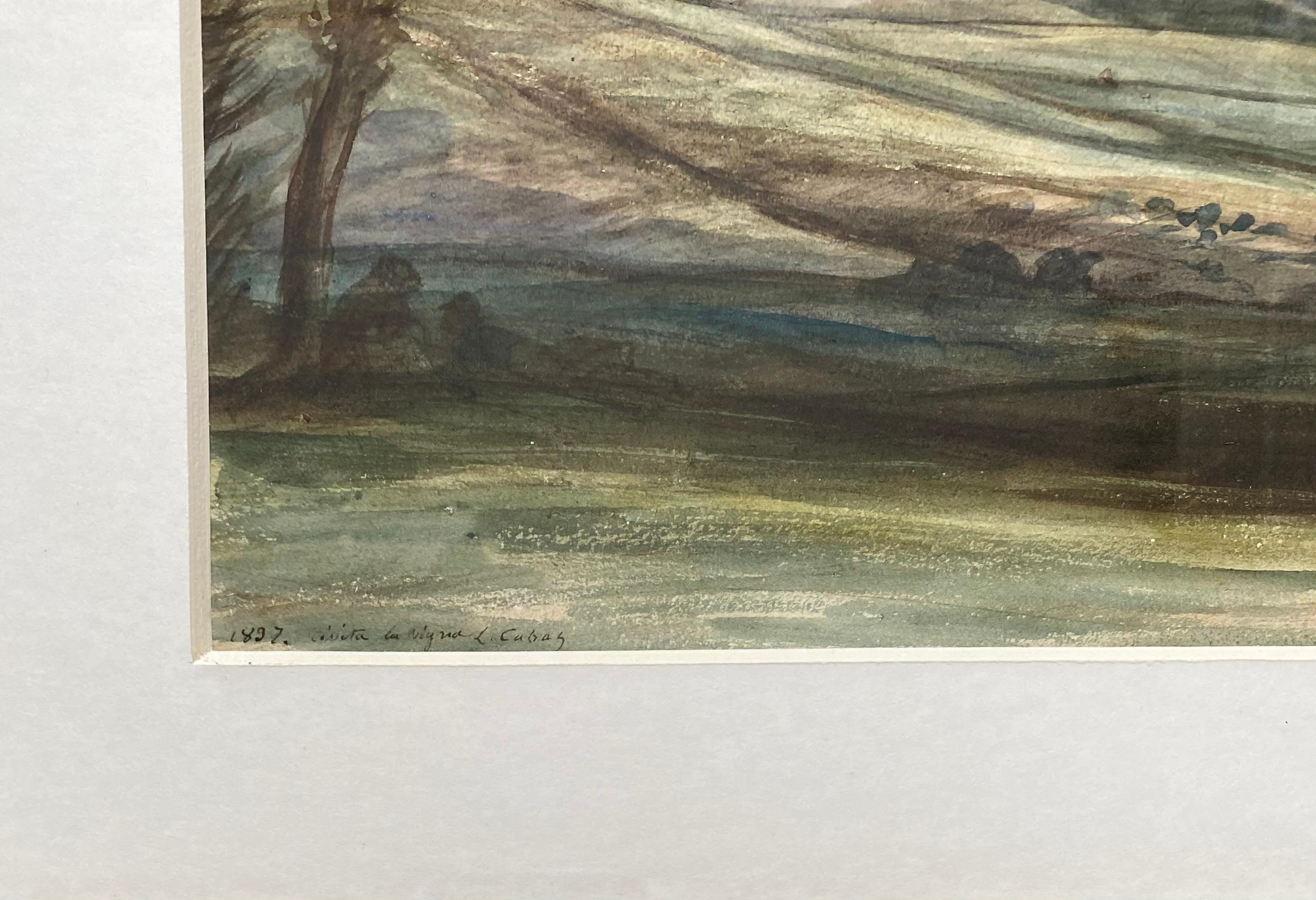 Paesaggio toscano, Civita la Vigna - Art Scuola francese di Louis-Nicolas Cabat