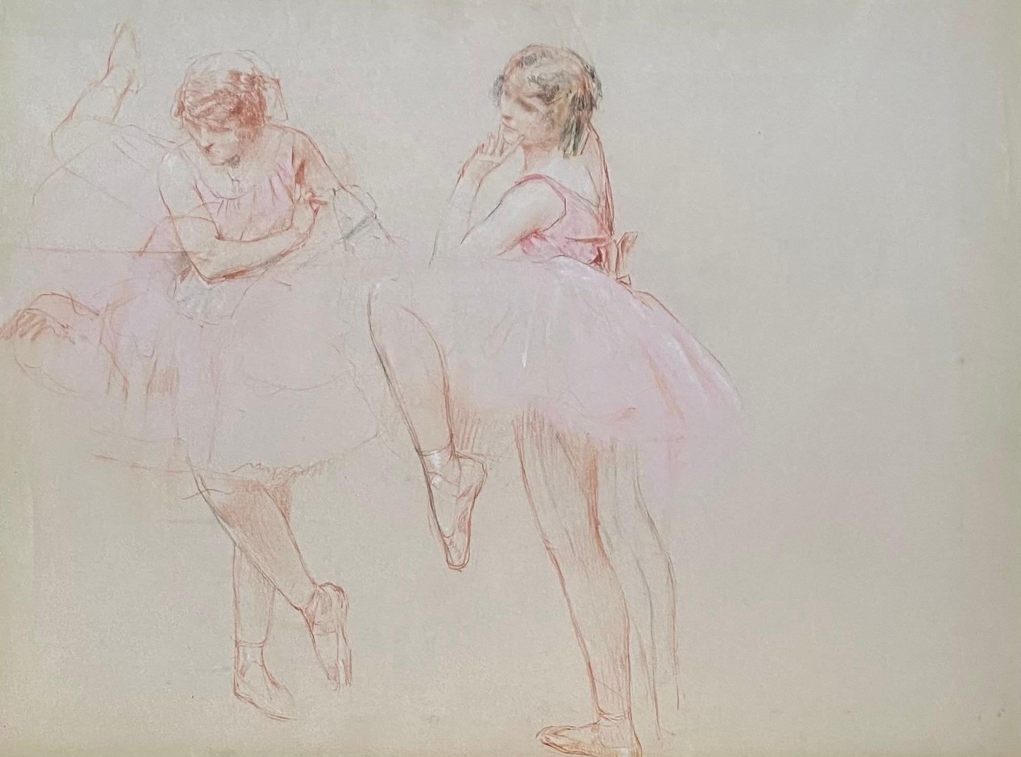 Grand dessin, étude des danseurs - Art de Henri Royer