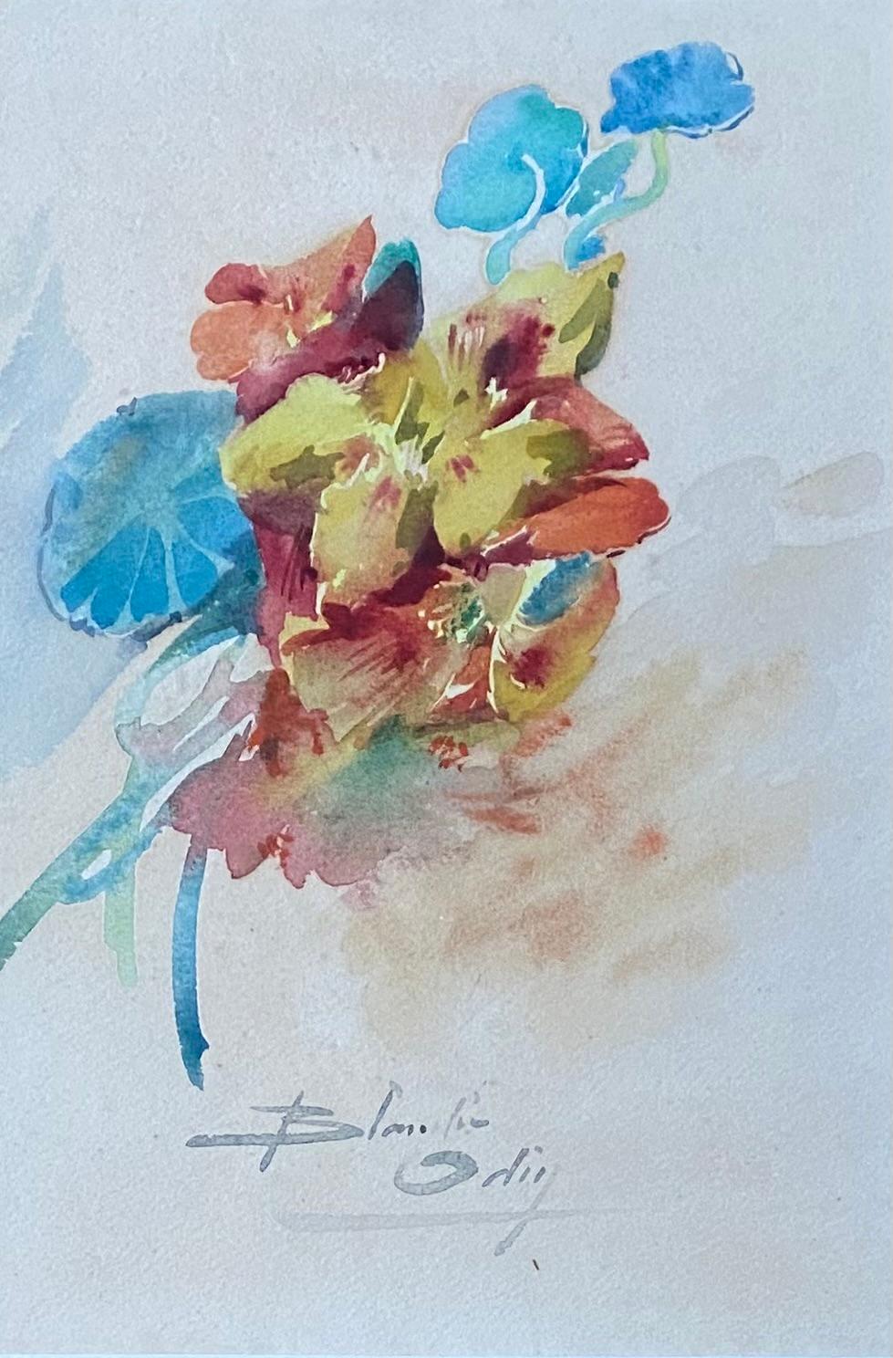 Gettito di fiori, nasturzi - Art di Blanche Odin