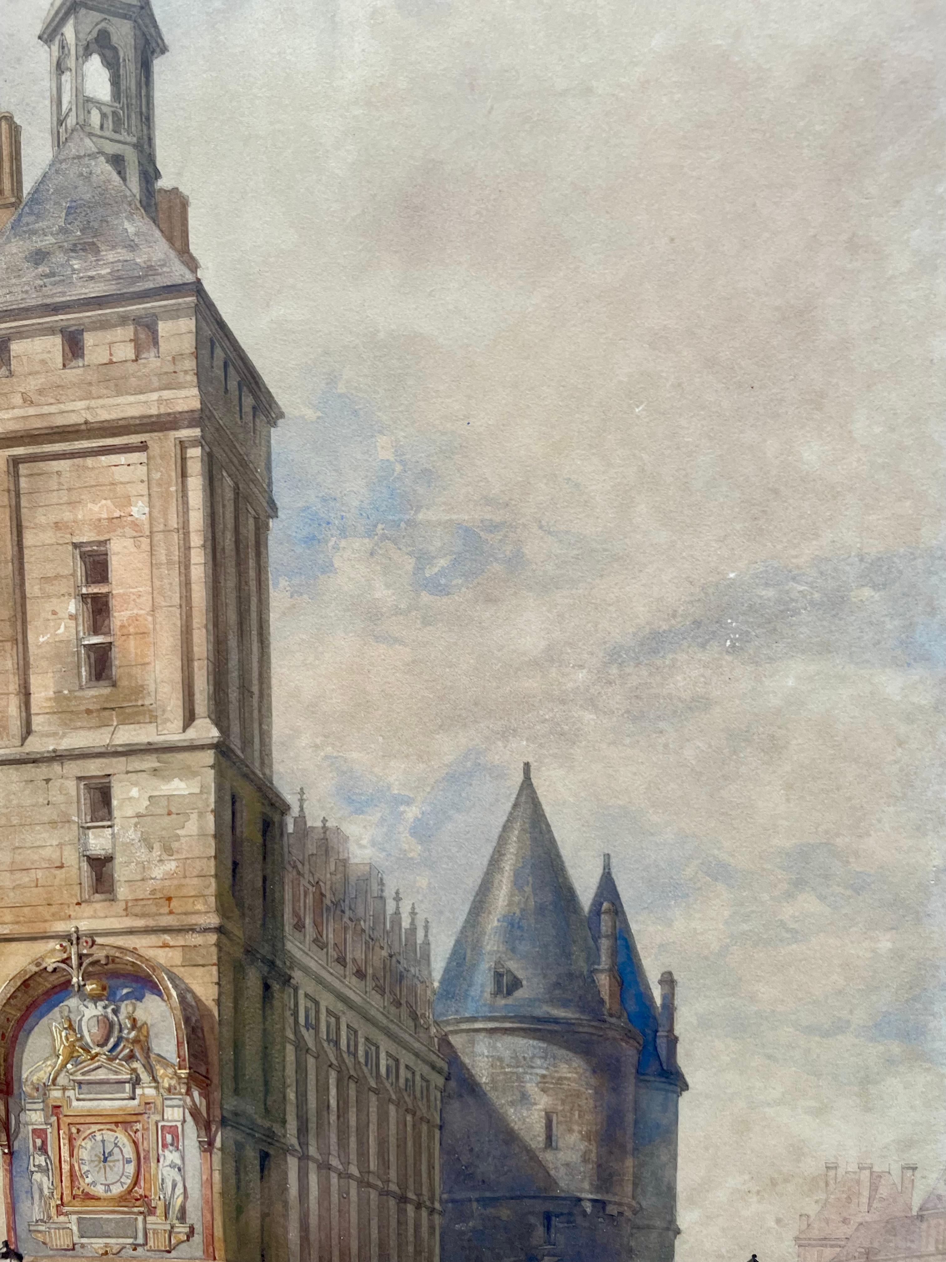 View of Pairs, The Clock Tower And The Conciergerie For Sale 2