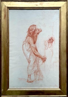 Nu féminin, dessin préparatoire pour le tableau daté de 1875 « The Bathers »