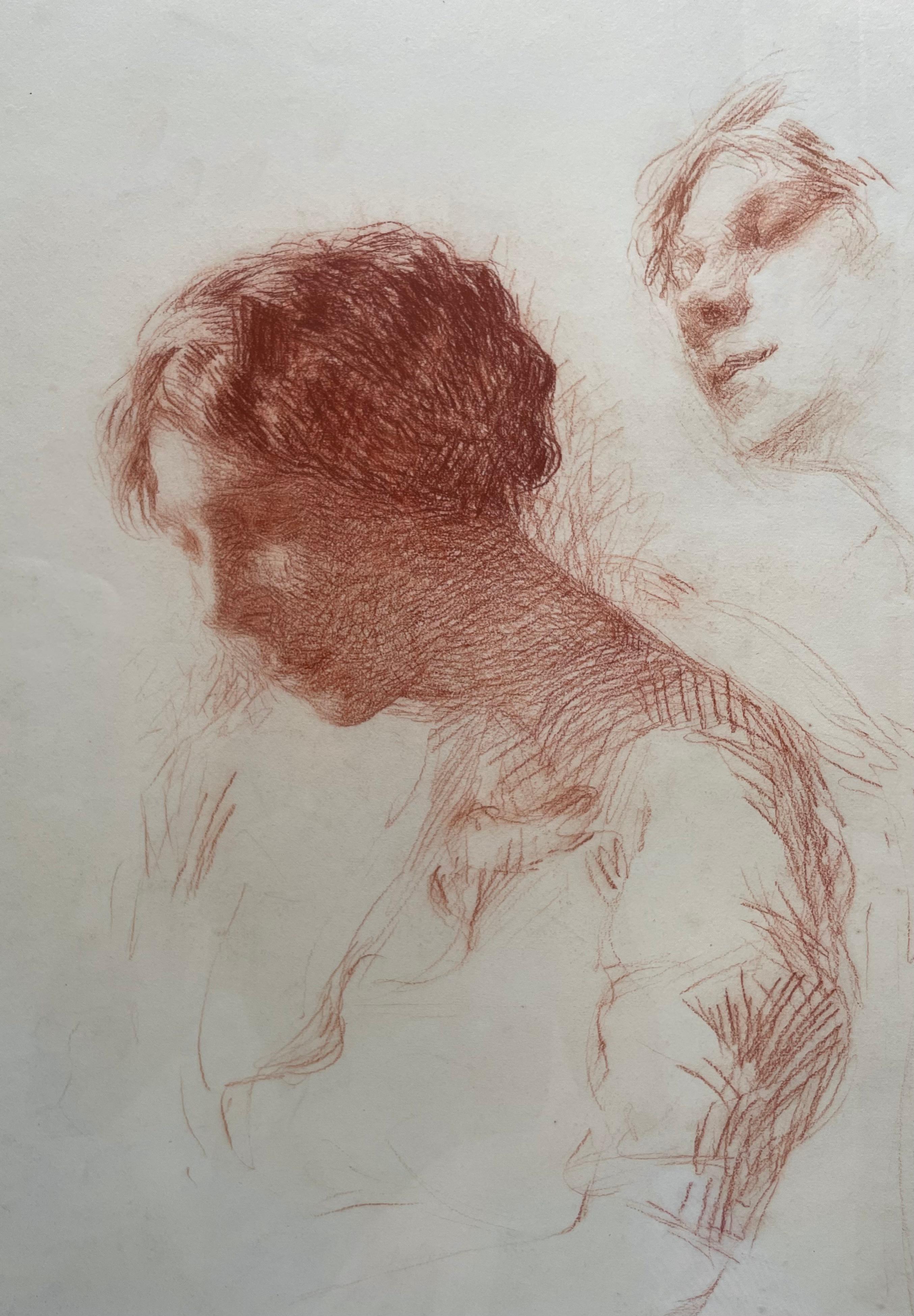 Studio di giovane donna di profilo - Art di Ernest Laurent