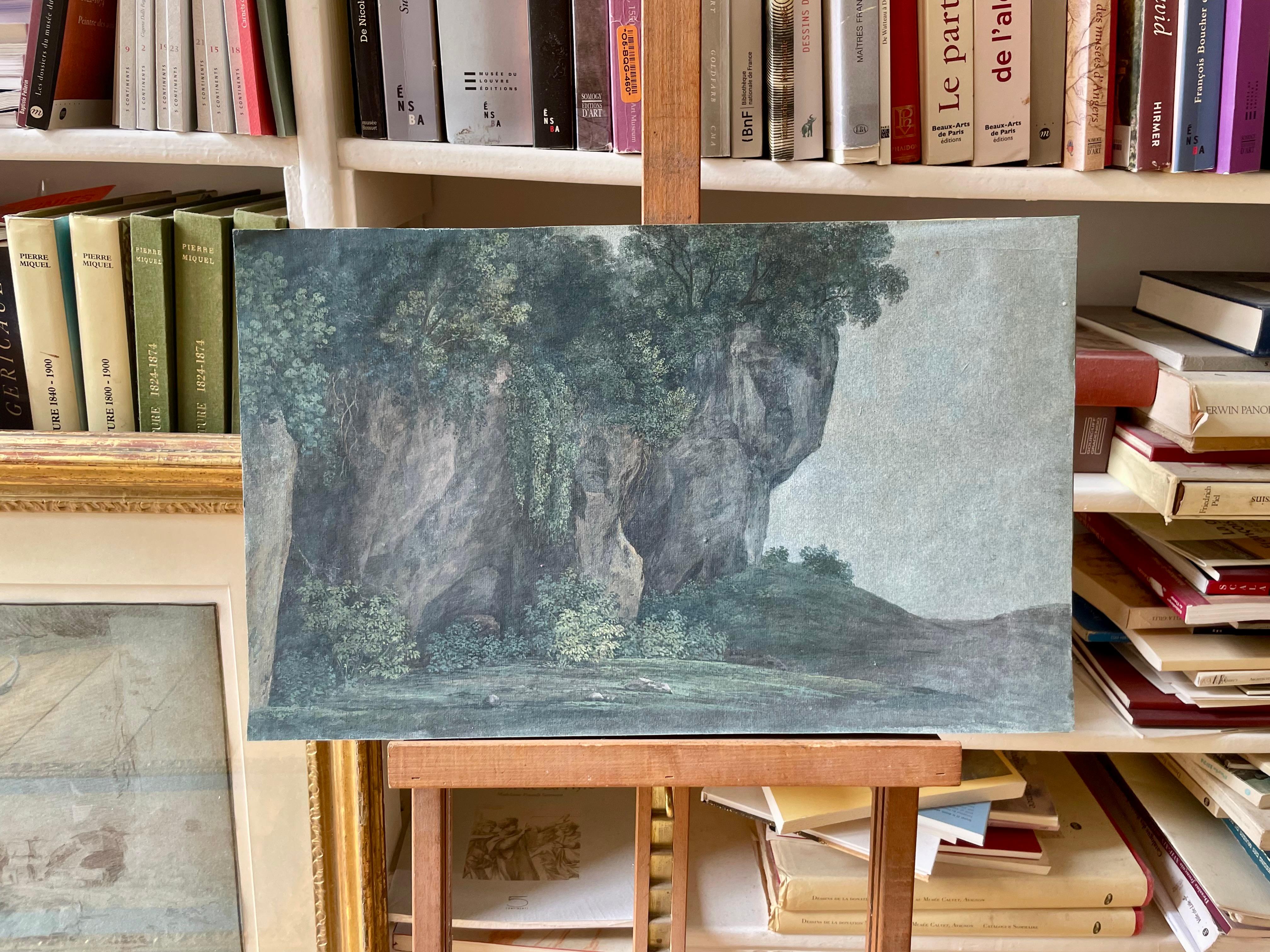The Cave Of Vicovaro near Tivoli - Art by Peter Birmann