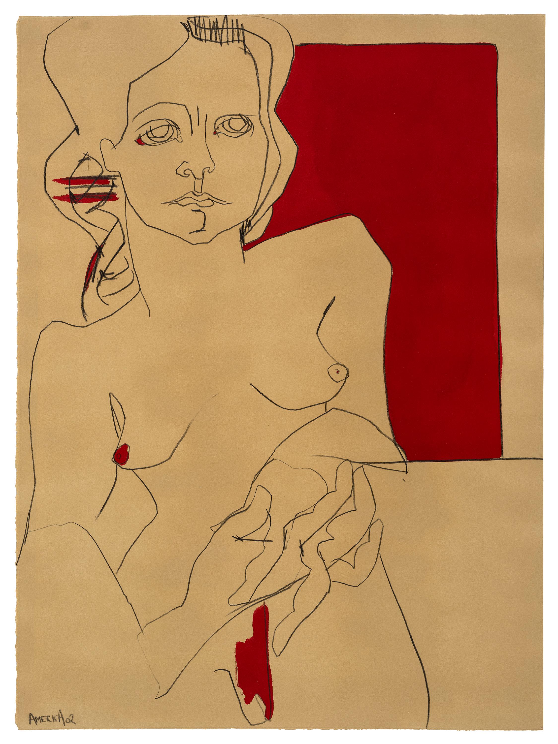 America Martin
"Donna in beige e rosso"
Inchiostro su carta fatta a mano
30" x 22.5"


AMERICA MARTIN è un'artista colombiana-americana rappresentata a livello internazionale con sede a Los Angeles. L'America è un pittore e uno scultore.