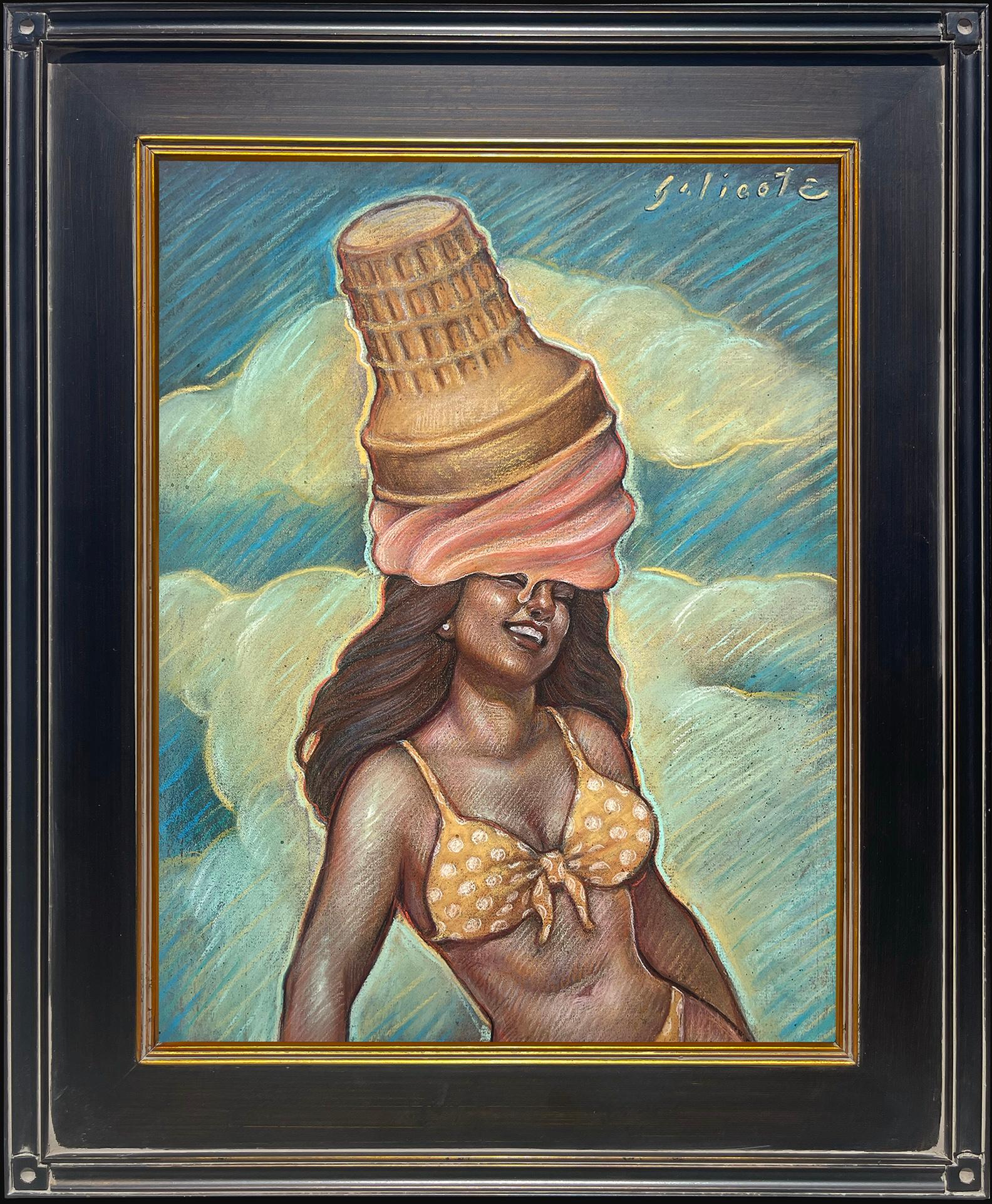 Ice Cream !, Danny Galieote, Dessin d'étude, Figure féminine, Americana Pop en vente 1